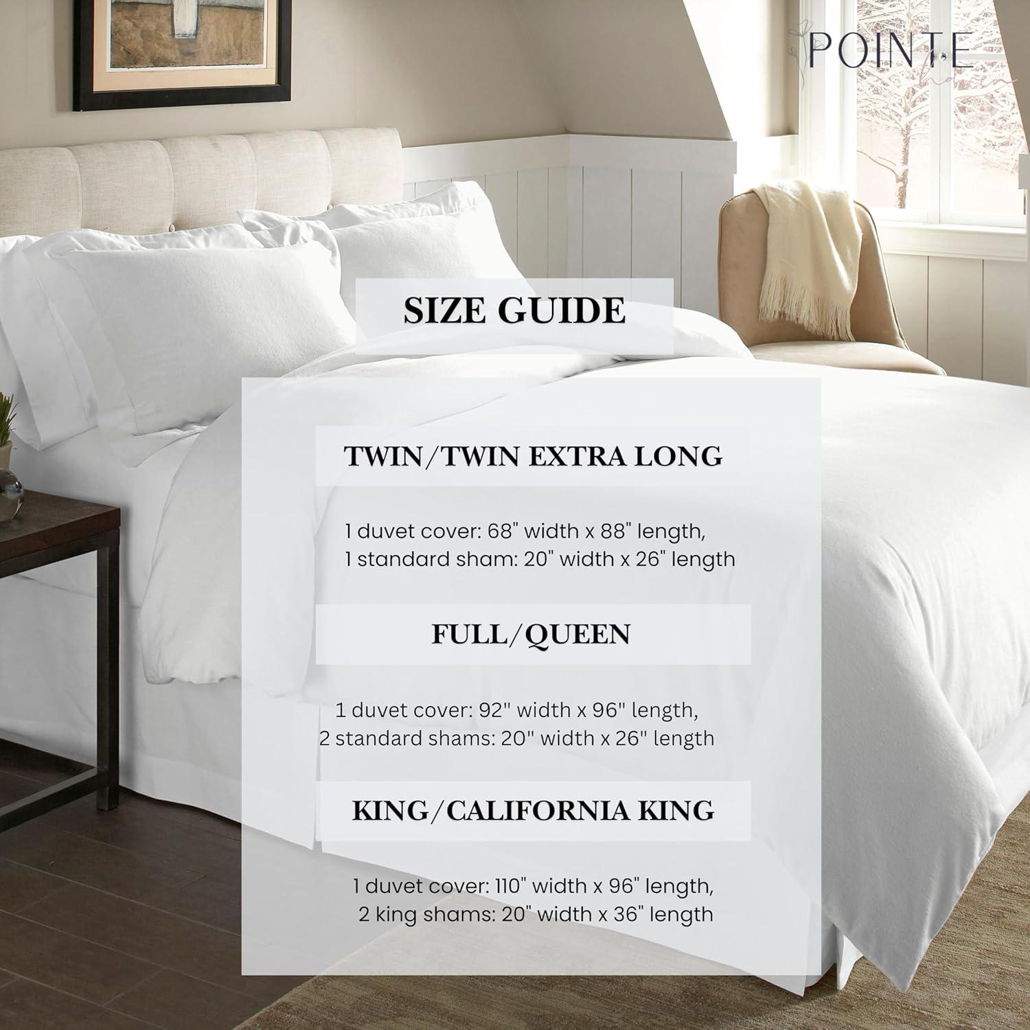 Pointehaven 175 GSM Fairisle 100% Cotton Superior Weight Flannel 3 pc Duvet Set, King/California King