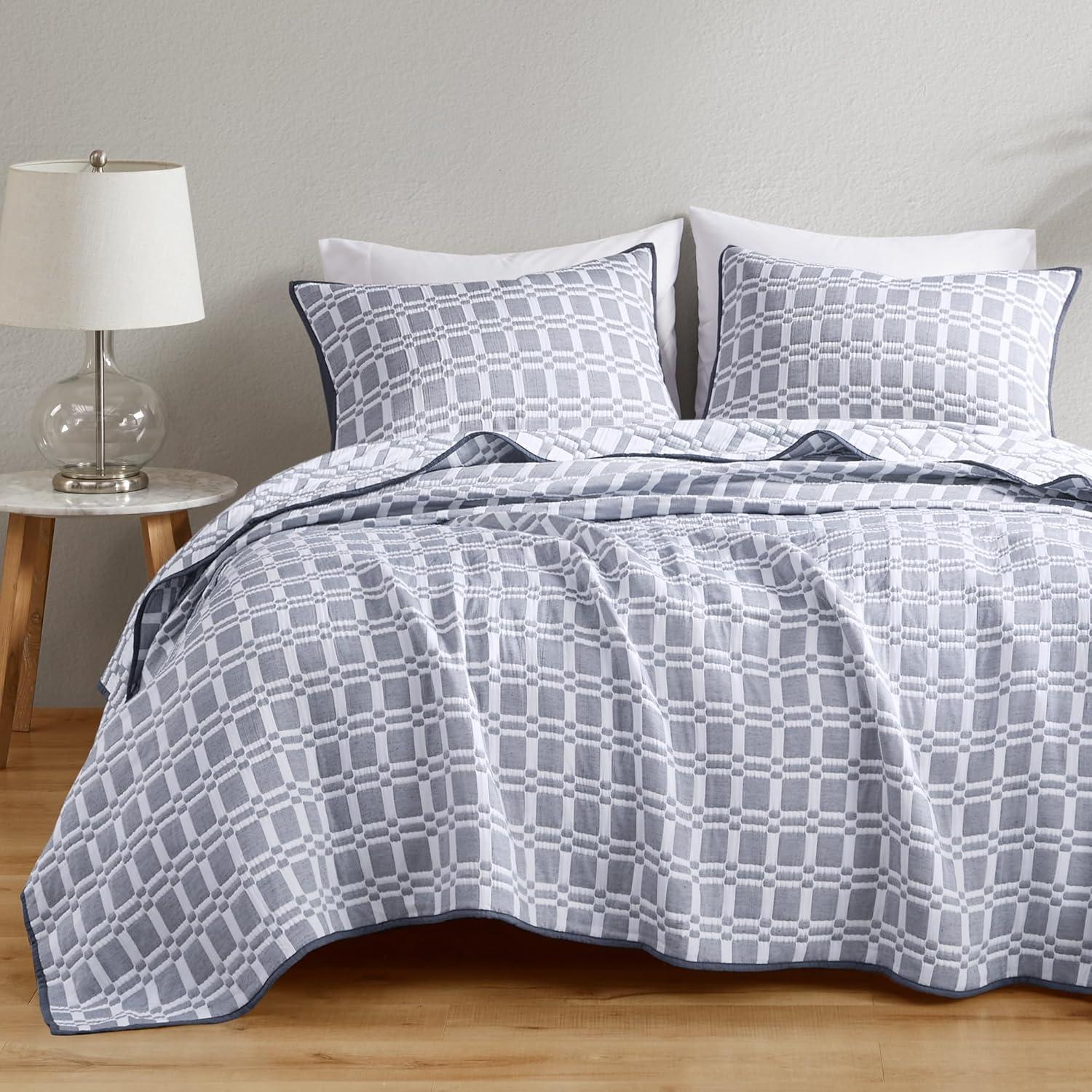 Harlow 3 Piece Reversible Matelasse Coverlet Set