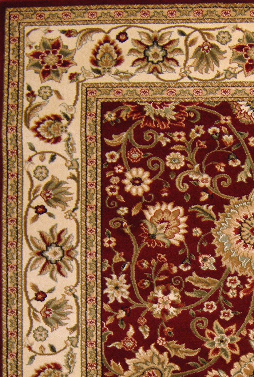 Lyndhurst LNH212 Power Loomed Area Rug - Red/Ivory - 4'x6' - Safavieh