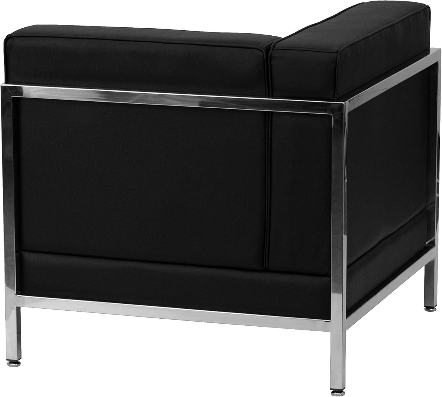 Flash Furniture HERCULES Imagination Series Contemporary Black Leather Sofa with Encasing Frame