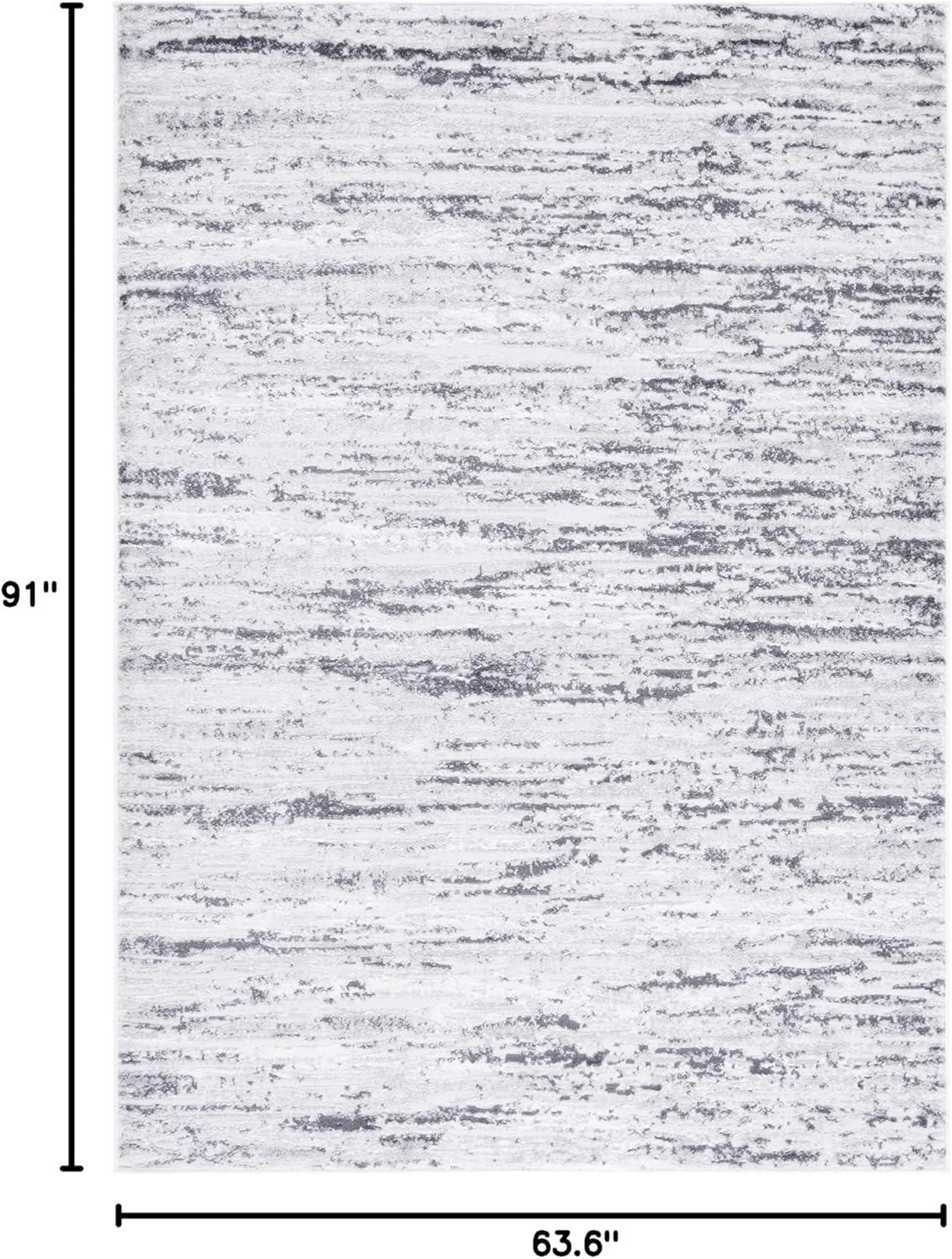 Amelia ALA768 Power Loomed Area Rug - Light Grey/Charcoal - 5'3"x7'6" - Safavieh.