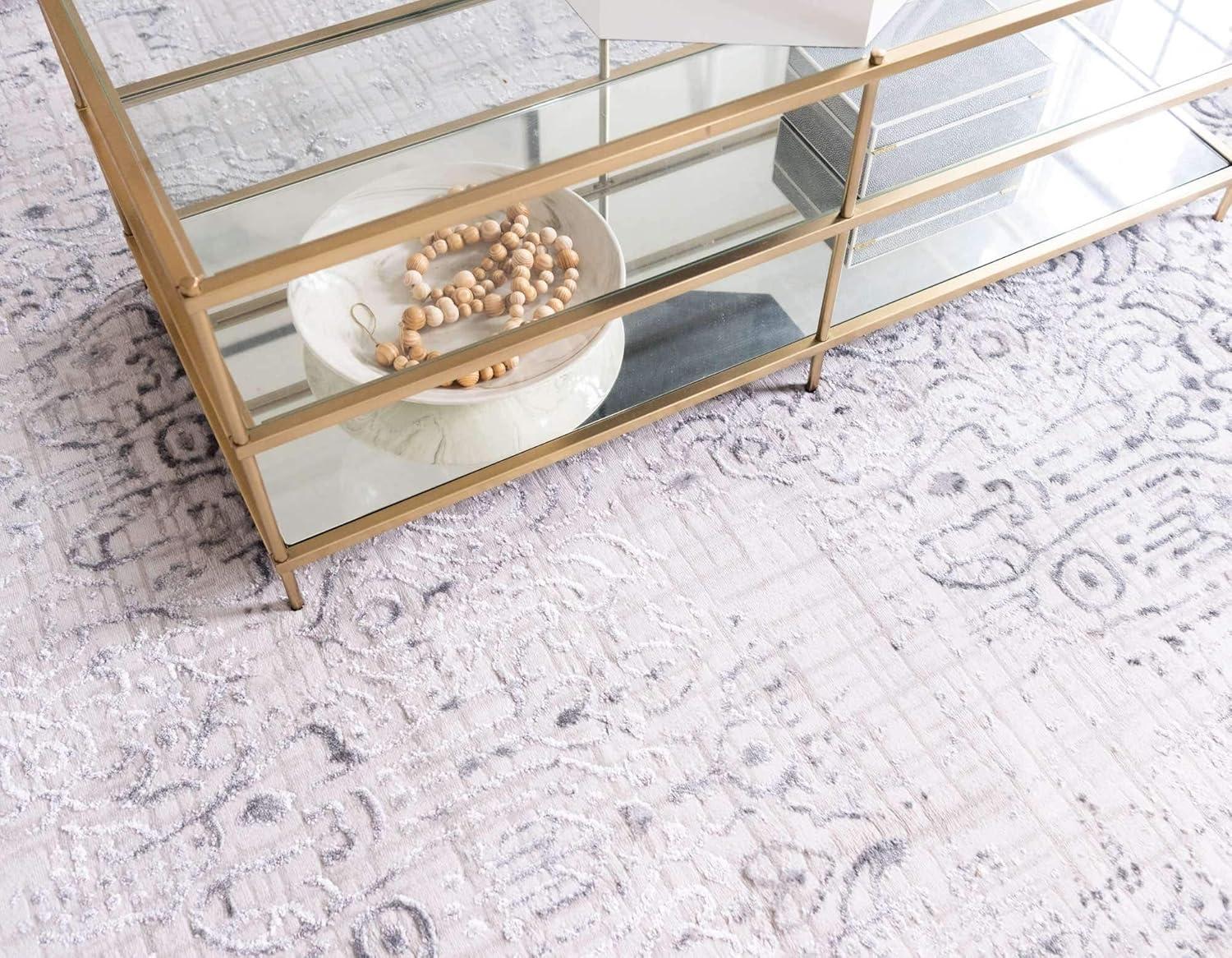 Unique Loom Aberdeen Collection Area Rug - Stanhope (5' 1" x 8' Rectangle Gray/Beige)
