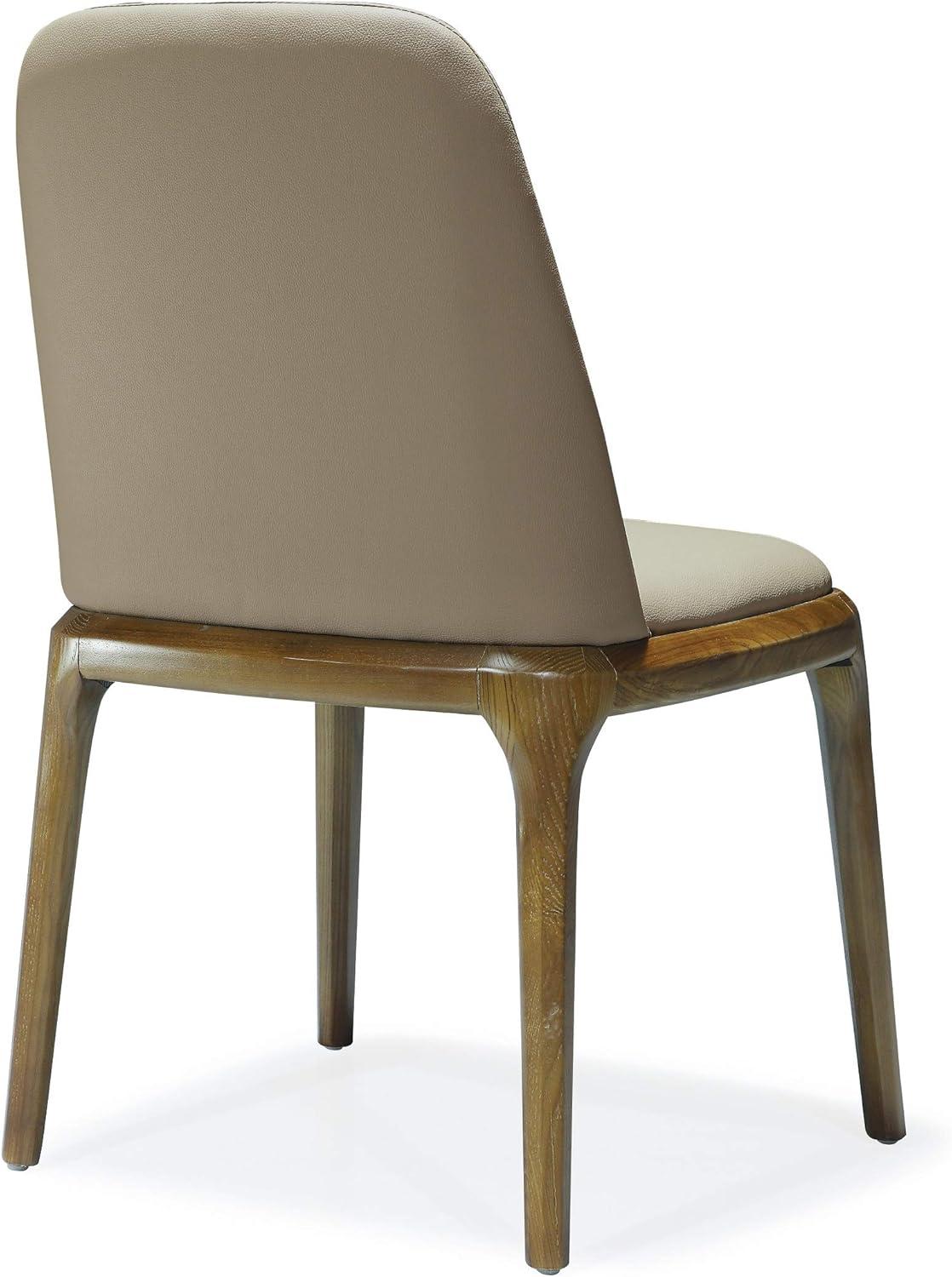 Courding Faux Leather Dining Chairs - Manhattan Comfort: Mid-Century Modern, Ash Wood Legs, No Assembly Required