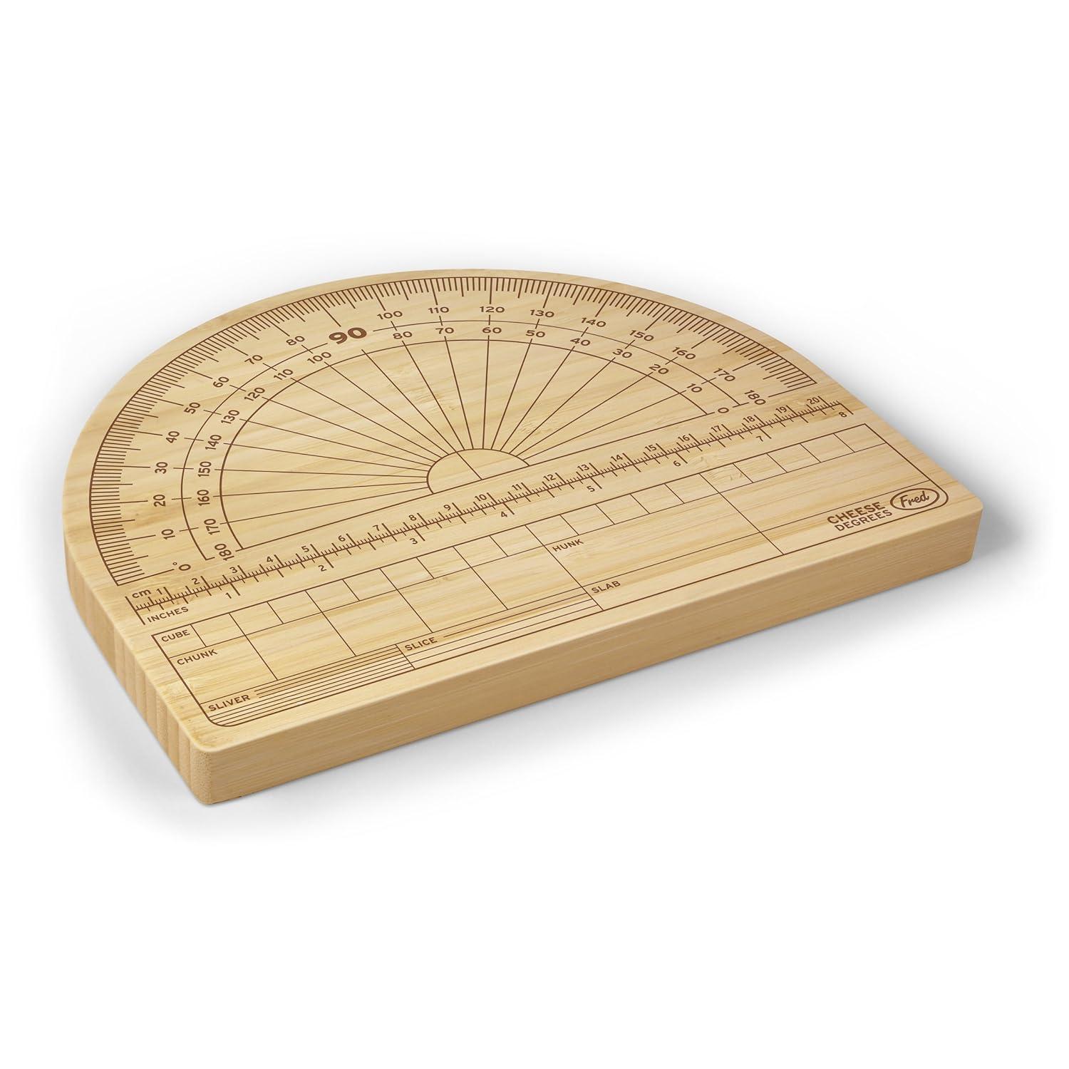 Medium Bamboo Rectangular Cheese Cutting Board with Measurements