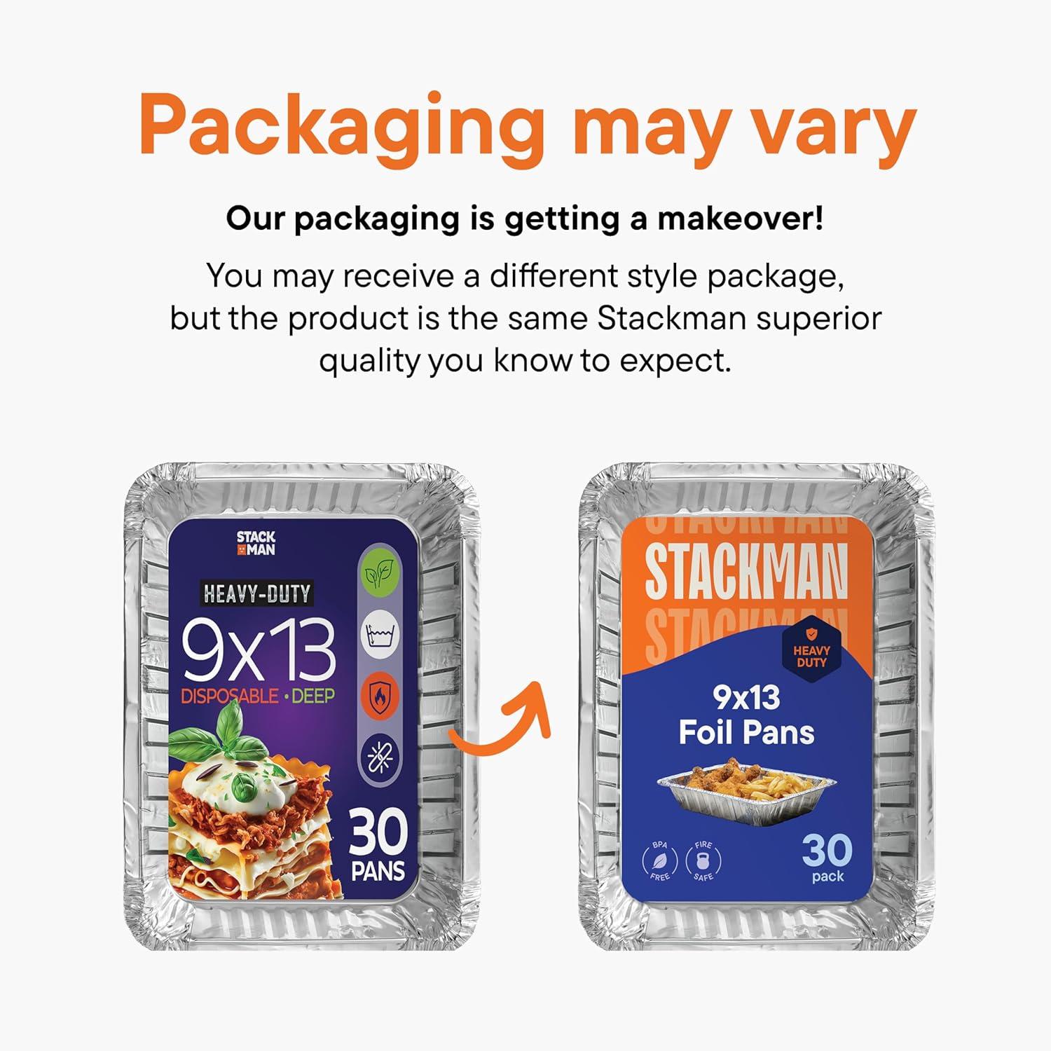 Aluminum Pans 9x13 Disposable Aluminum Foil Pans [30-Pack] Large Baking Pan Trays - Heavy Duty Tin Tray Half Size Chafing Dishes. Food Containers for Roasting, Cooking, Heating or Steam Table