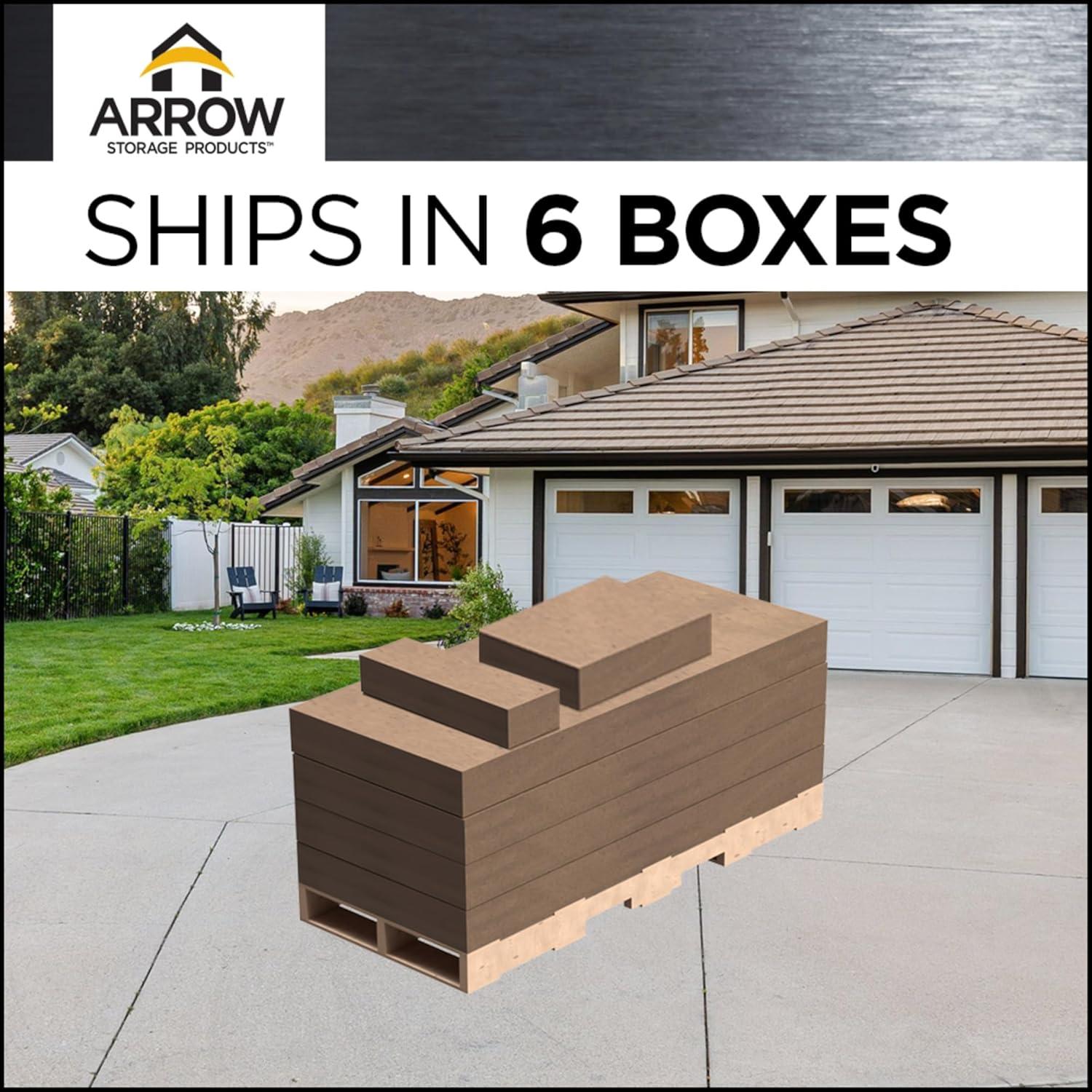 Arrow Arrow 9 x 24 ft Charcoal Two Sided Steel Carport Enclosure