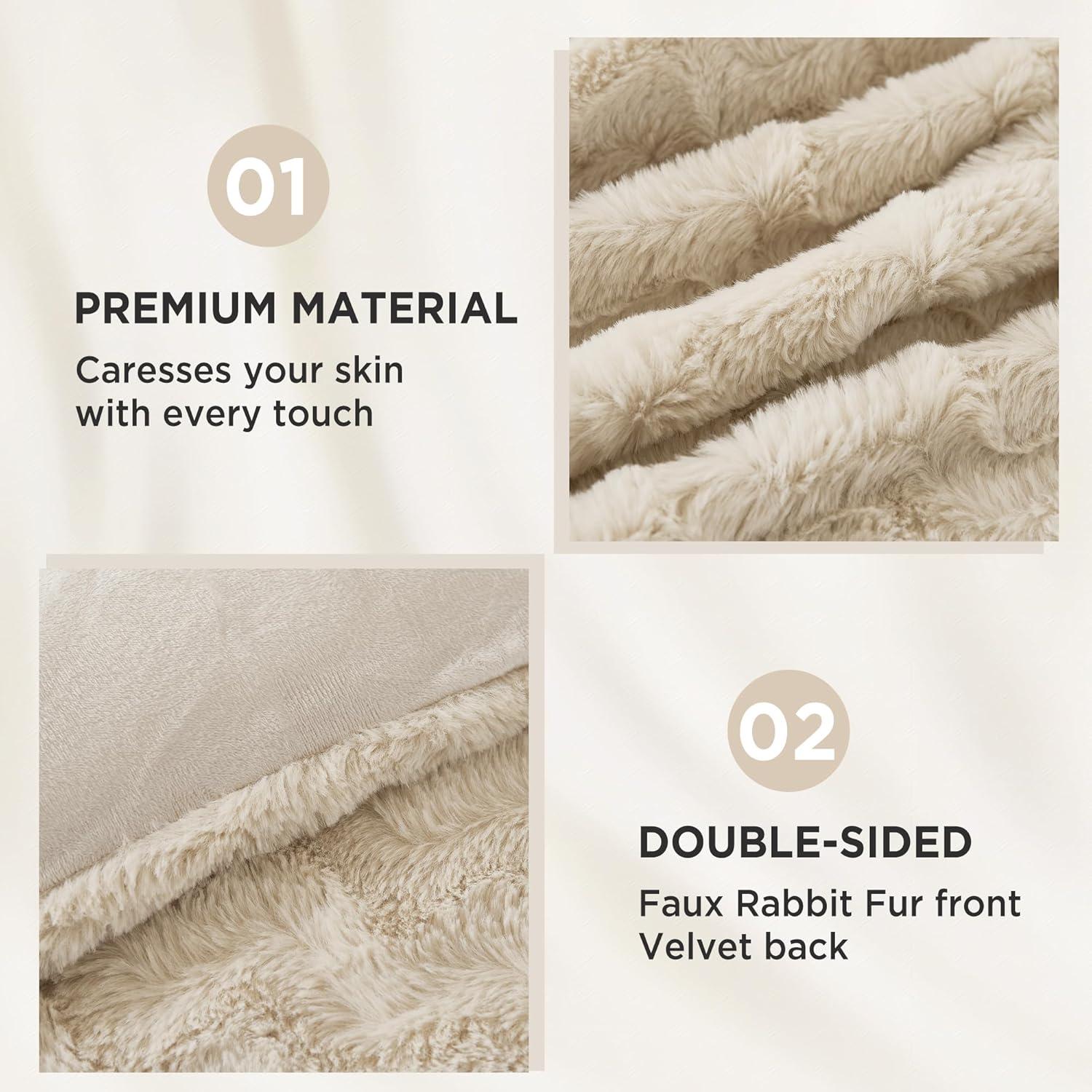 Andency Pink Faux Fur Comforter Set Full, 3 Pieces Fleece Fuzzy Shaggy Plush Sherpa Bedding Set for Women Girls, Fluffy Soft Warm Bed Set for Winter