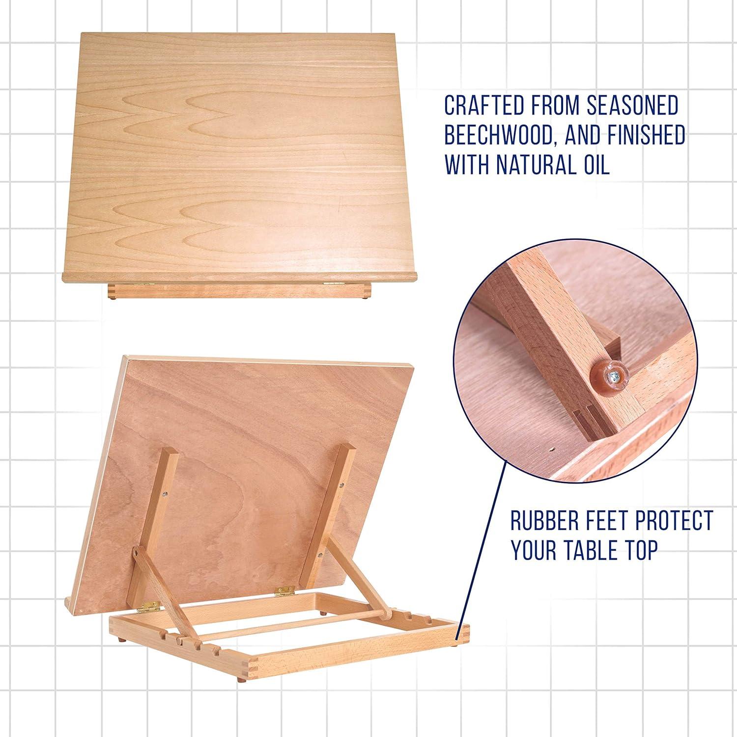 US Art Supply "Sketch Master" Adjustable Wood Artist Drawing & Sketching Board