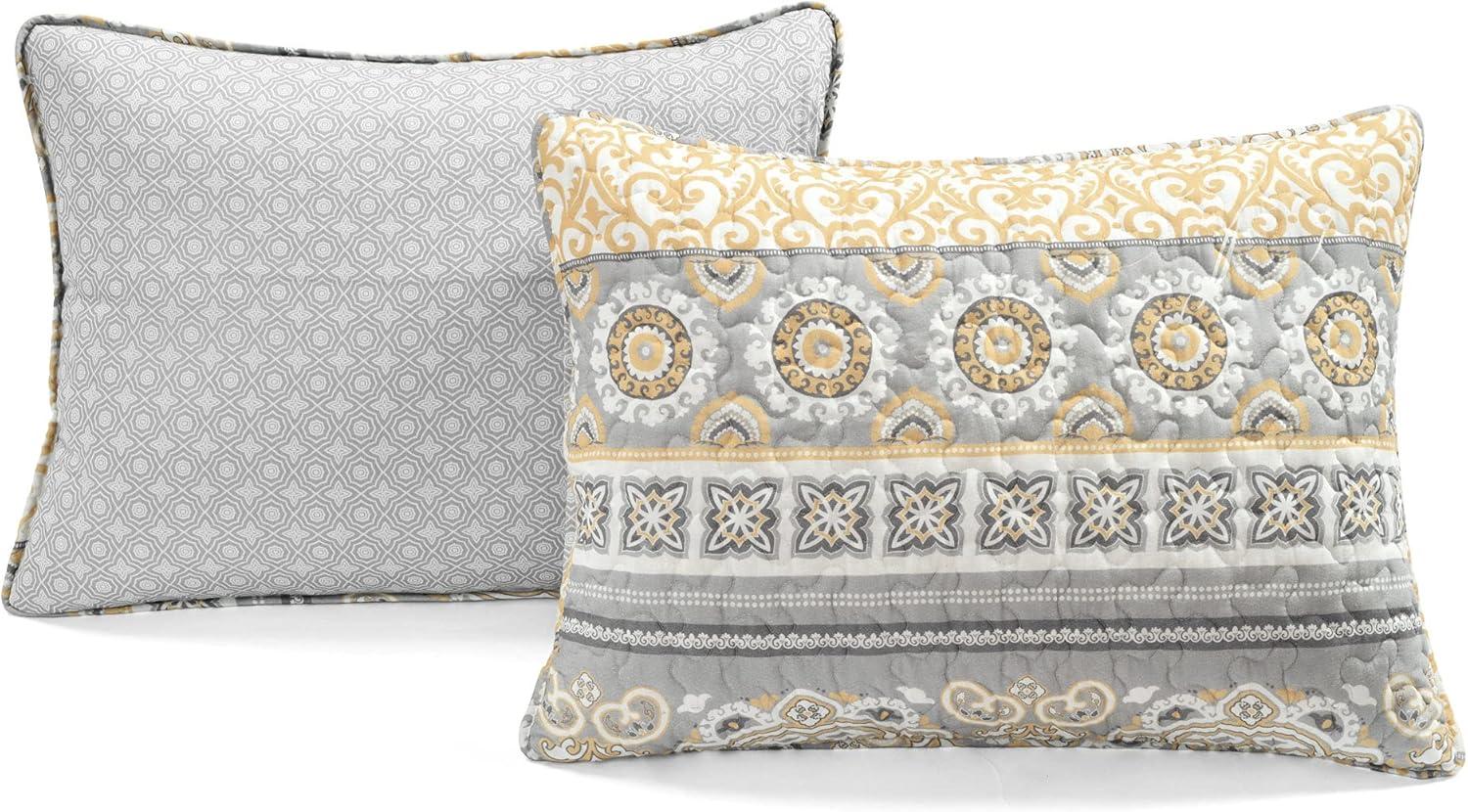 Lush Decor Nesco Navy 320 TC Reversible Modern & Contemporary 3 Piece Quilt Set