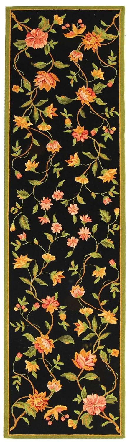 Chelsea HK263 Handmade Runner Rug - 2'6"x8' - Black - Safavieh
