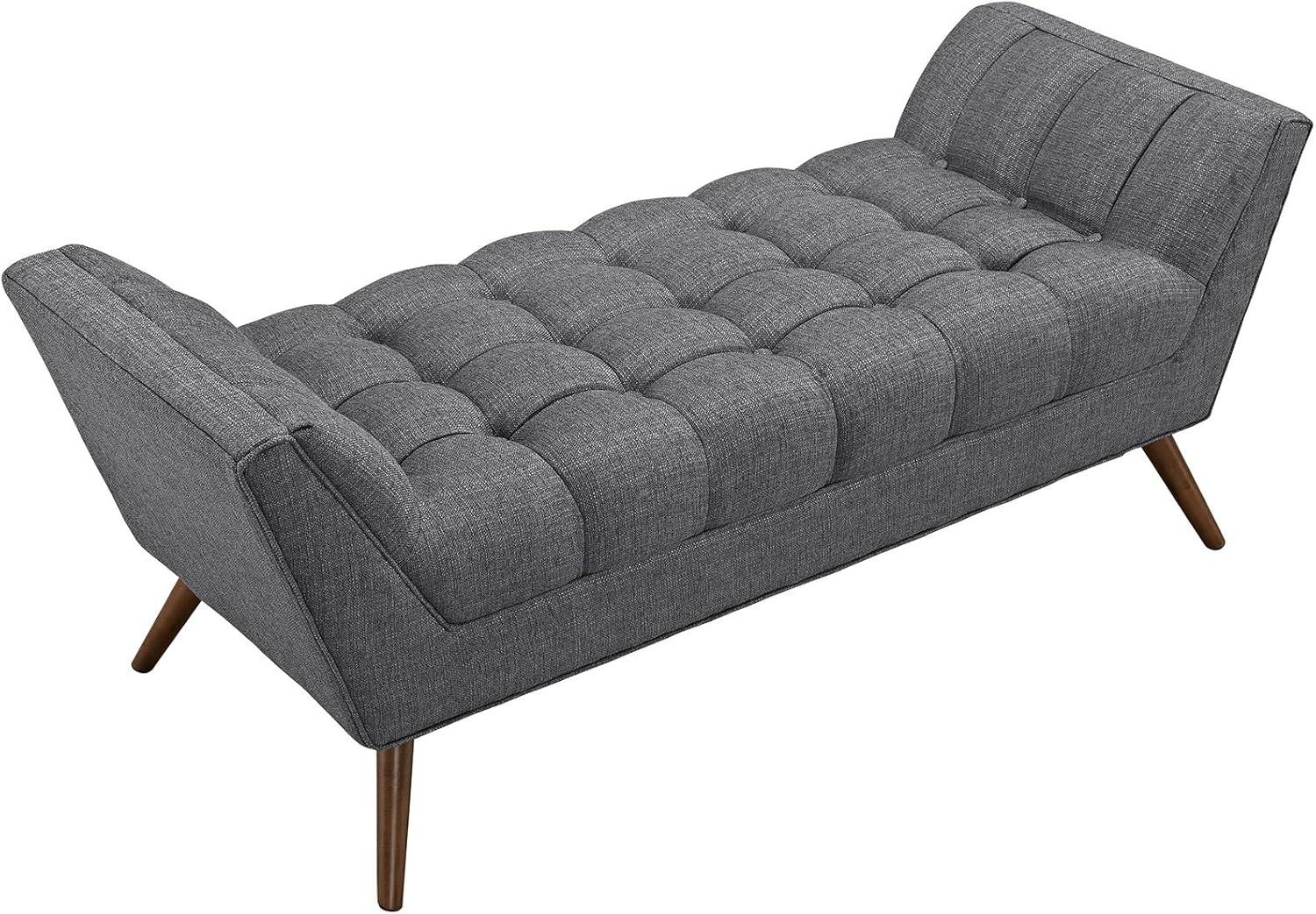 Ergode Response Medium Upholstered Fabric Bench - Gray