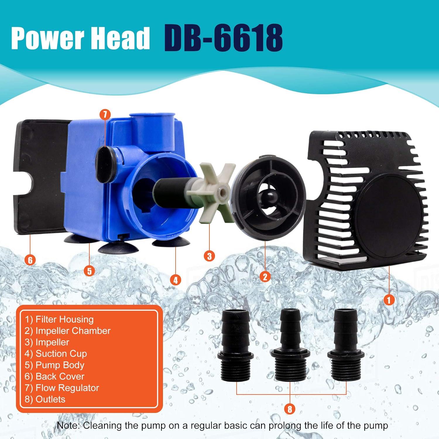 Aqua Dream 320 GPH Adjustable Aquarium Water Pump Powerhead