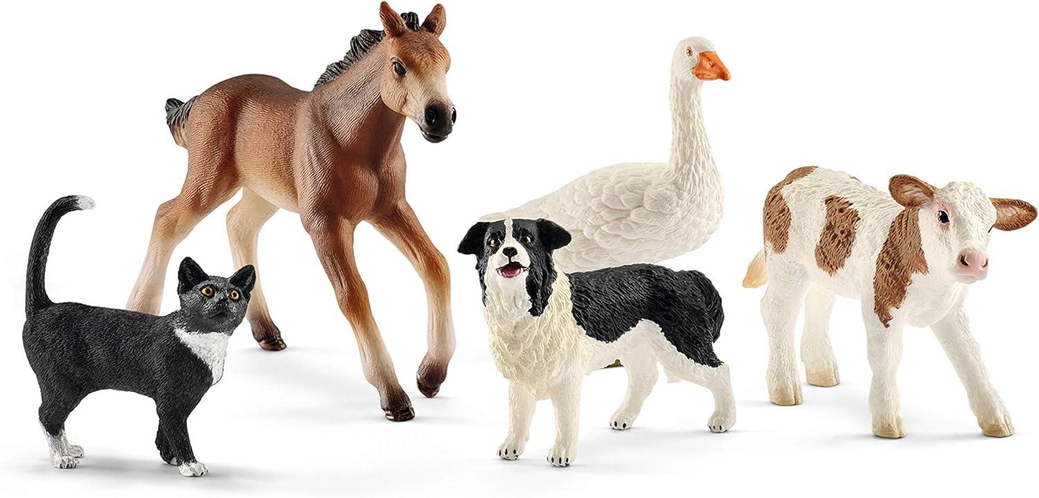 Schleich Farm World Realistic Animal Figurine Set - 5 Pieces