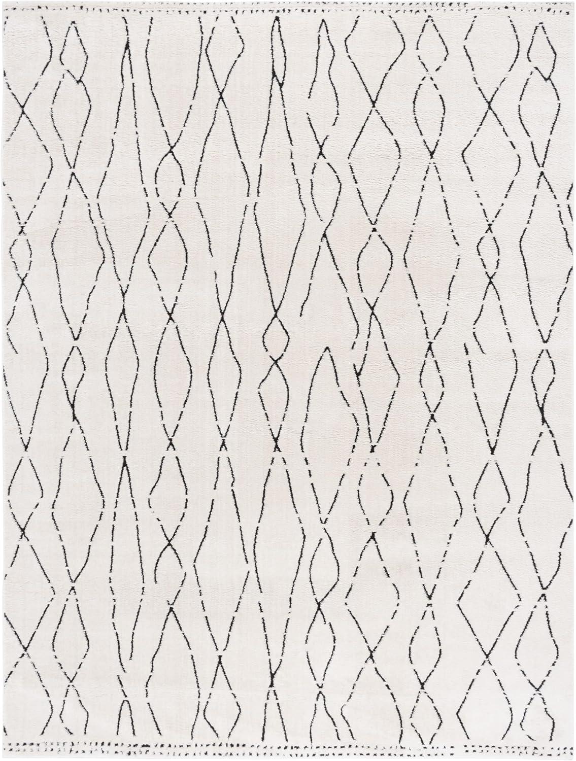 Casablanca CSB847 Hand Tufted Indoor Area Rug - Ivory/Brown - 8'x10' - Safavieh