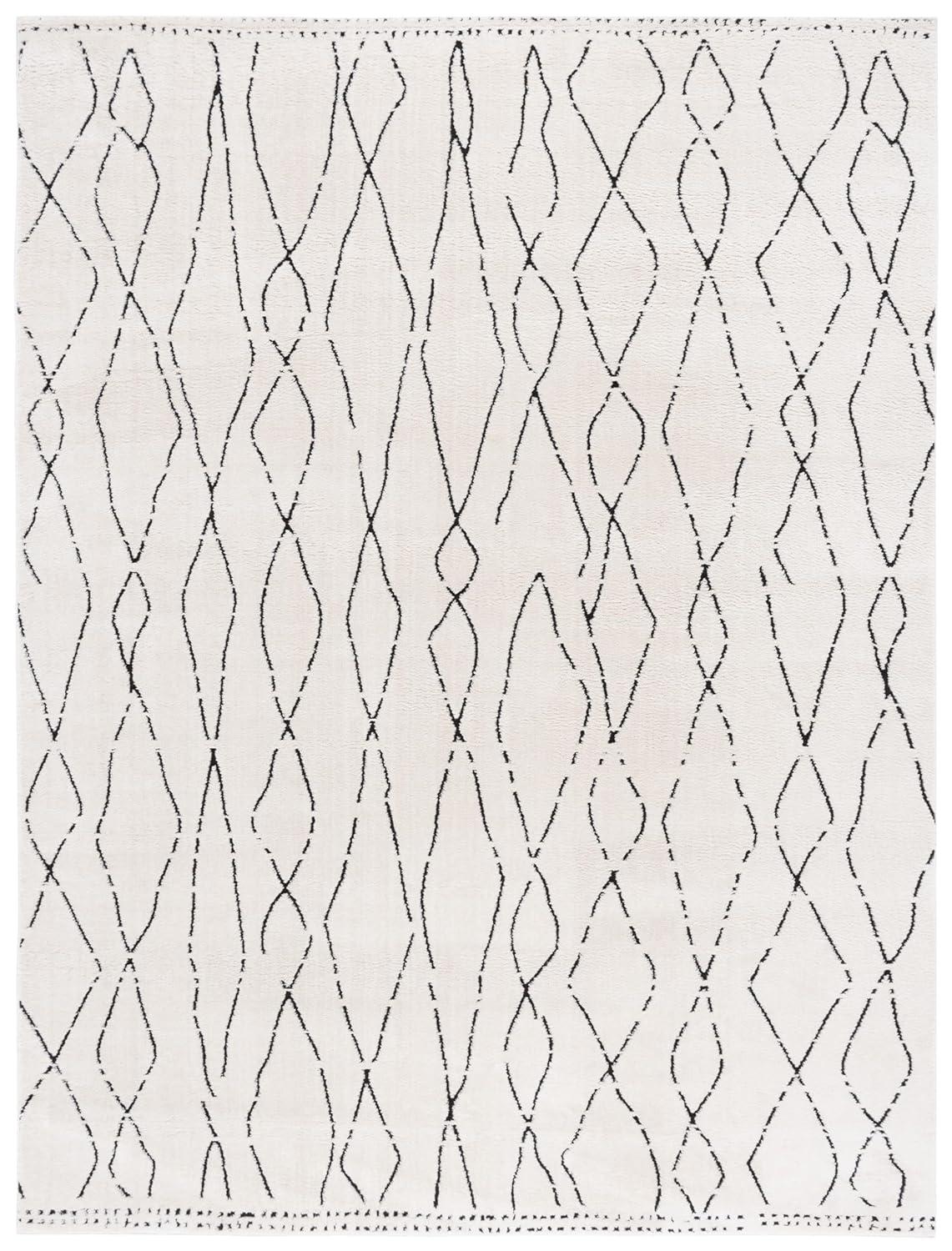 Casablanca CSB847 Hand Tufted Indoor Area Rug - Ivory/Brown - 8'x10' - Safavieh