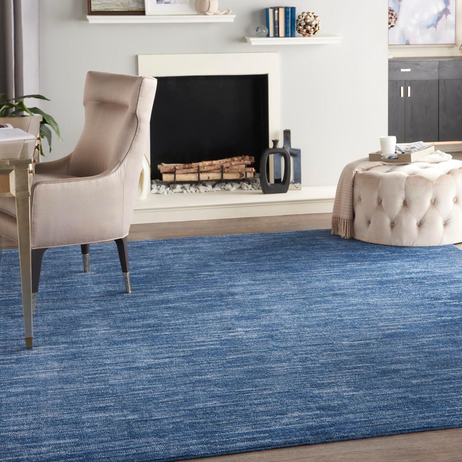 Nourison Nourison Essentials NRE01 Indoor/outdoor Area Rug - Navy Blue 8' x 10'