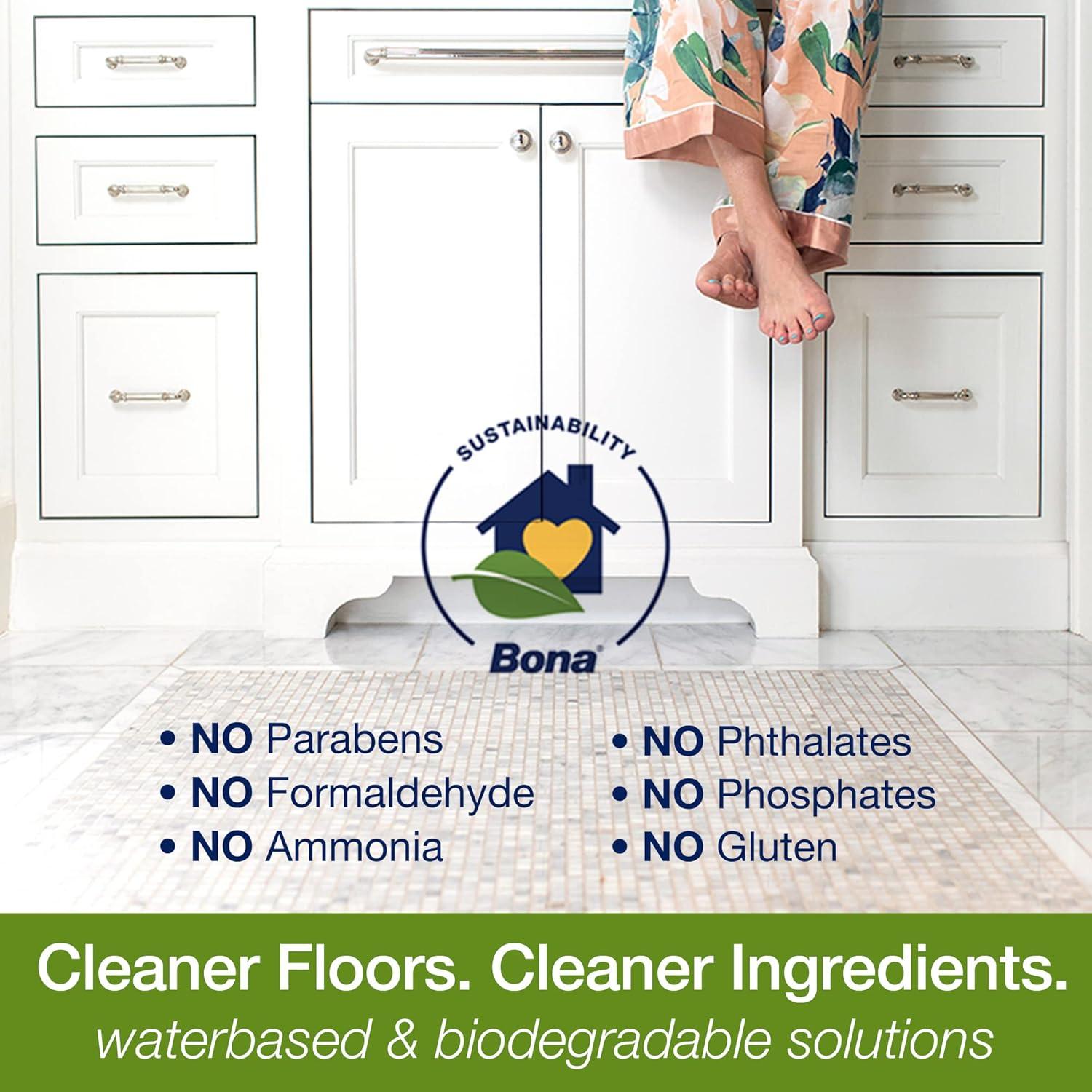 Bona® Hard-Surface Floor Cleaner - Hard-Floor Cleaning Machine Formulation, Lemon Mint, 64 fl oz