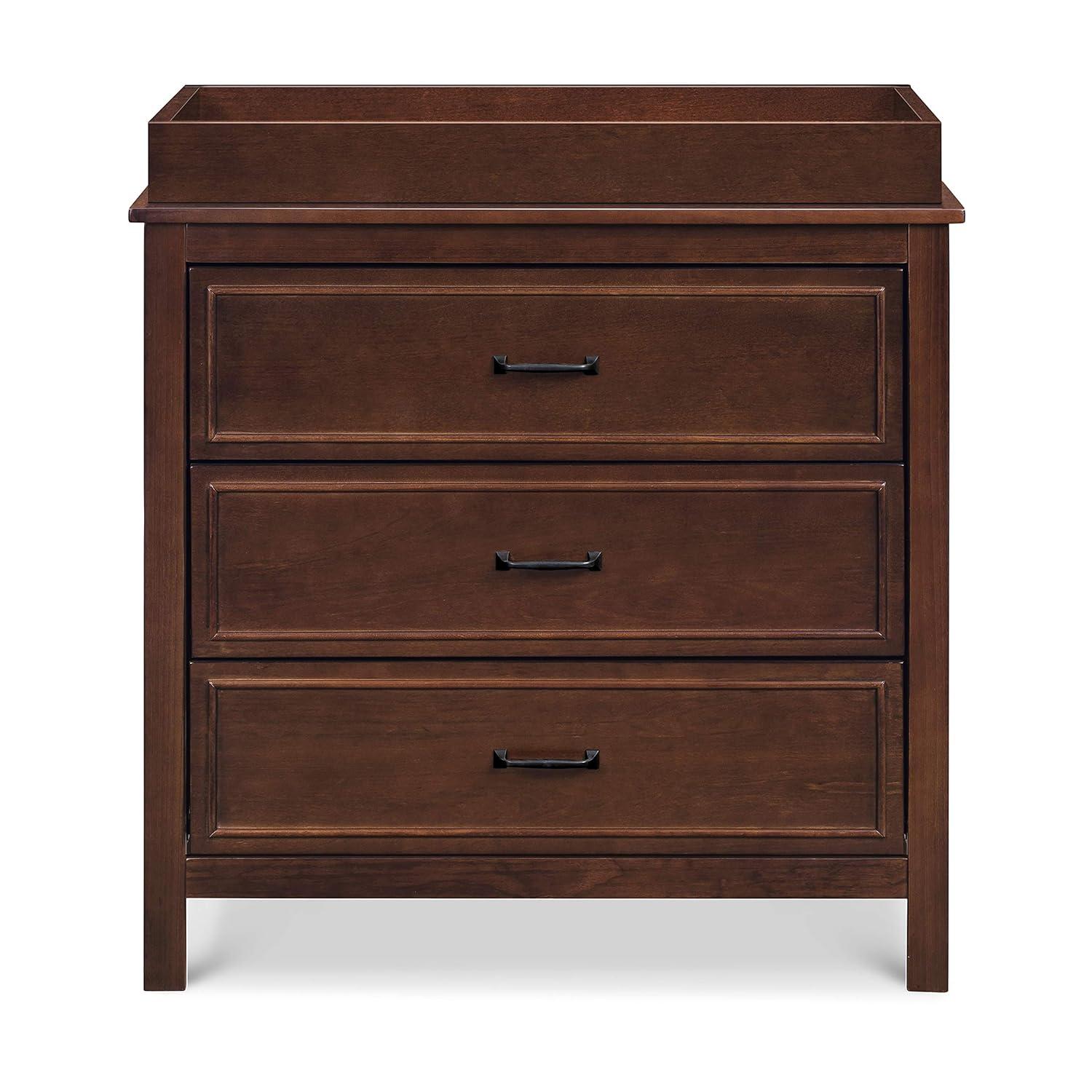 Espresso Solid New Zealand Pine 3-Drawer Nursery Dresser