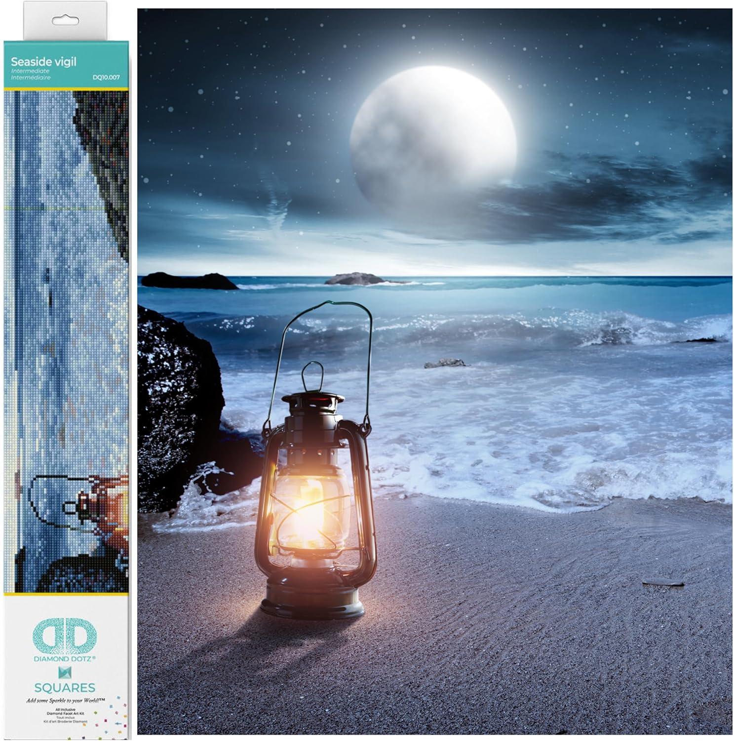 Diamond Dotz Seaside vigil Diamond Painting Kits for Adults - Diamond Art Kits a Relaxing Creative Craft Kit with Dotz Gems 13x20.5