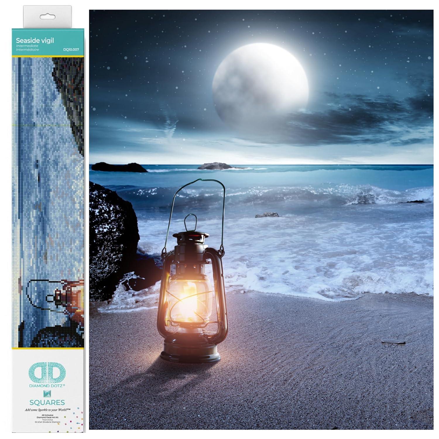 Diamond Dotz Seaside vigil Diamond Painting Kits for Adults - Diamond Art Kits a Relaxing Creative Craft Kit with Dotz Gems 13x20.5