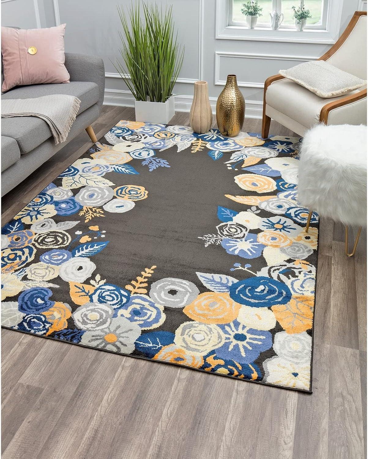 Rugs America Hanna Floral Transitional Area Rug