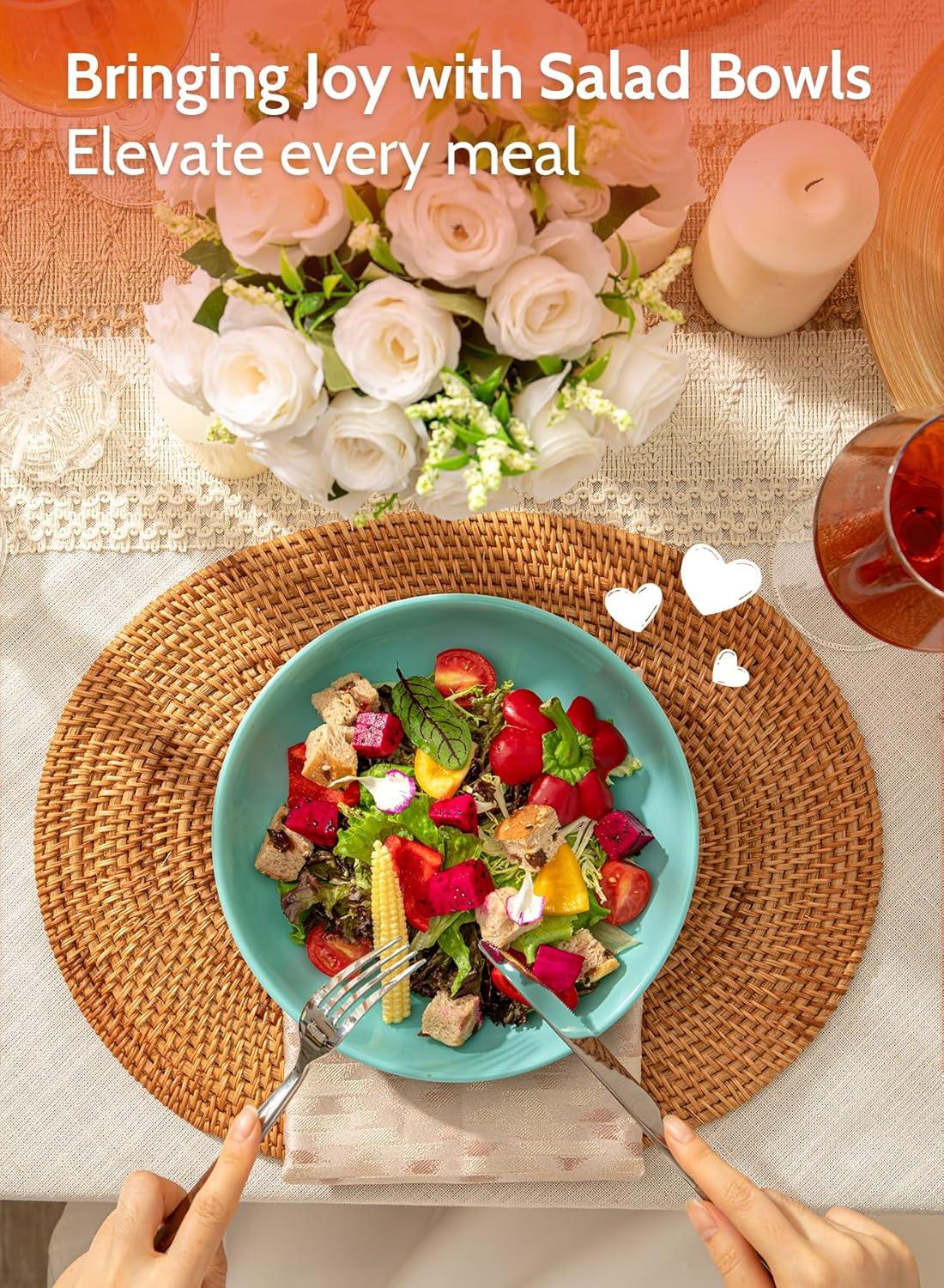 Sweese Porcelain 7.4 Inch Dessert Plates Set of 6 - Salad Modern Appetizer Plates - Dishwasher, Microwave, Oven Safe, Smooth Glaze, Scratch Resistant