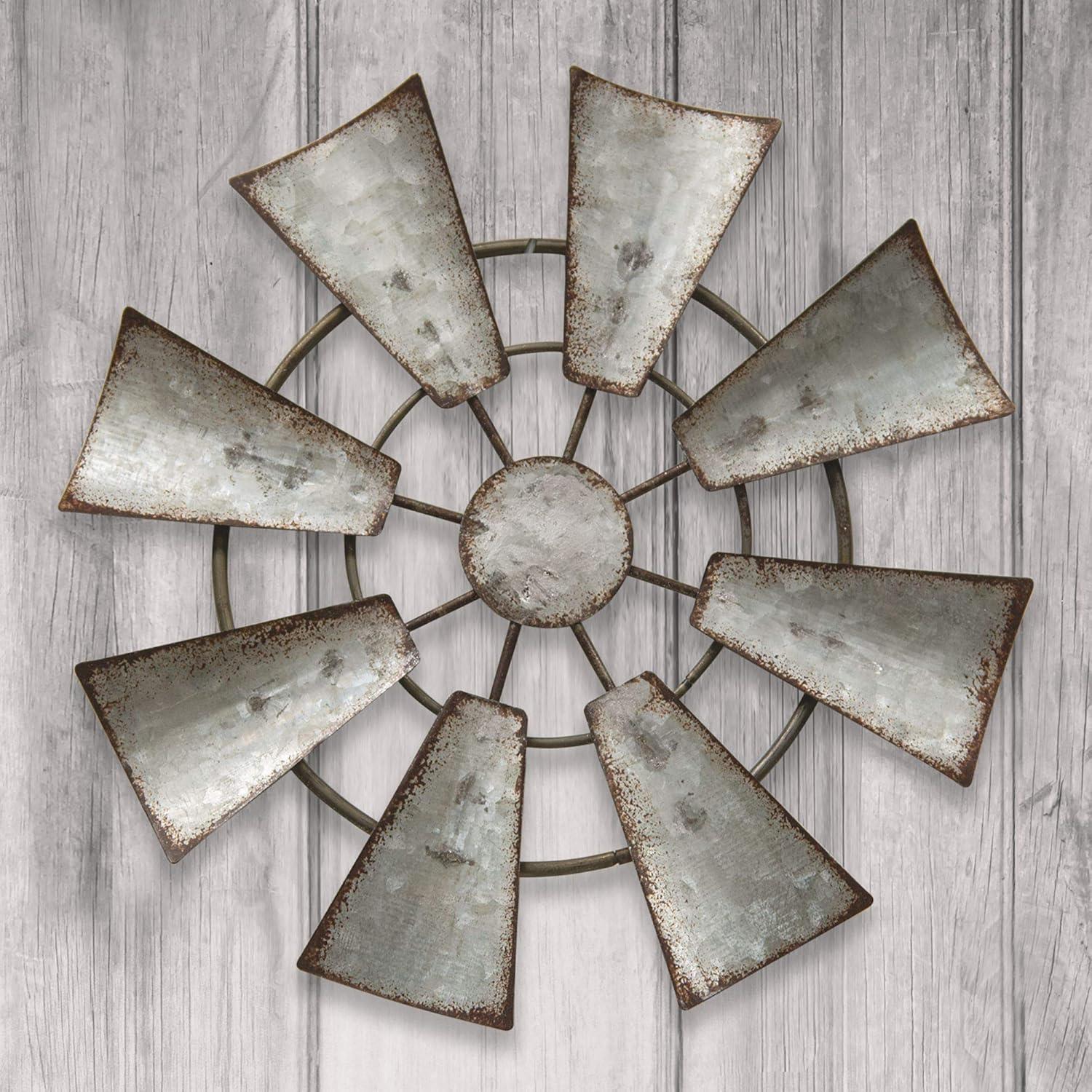 Worgeous Rustic Farmhouse Windmill Wall Decoration Metal Wall Art Hanging Windmill Metal Windmill Hanging Wall Iron Decor Farmhouse Wall Sculpture