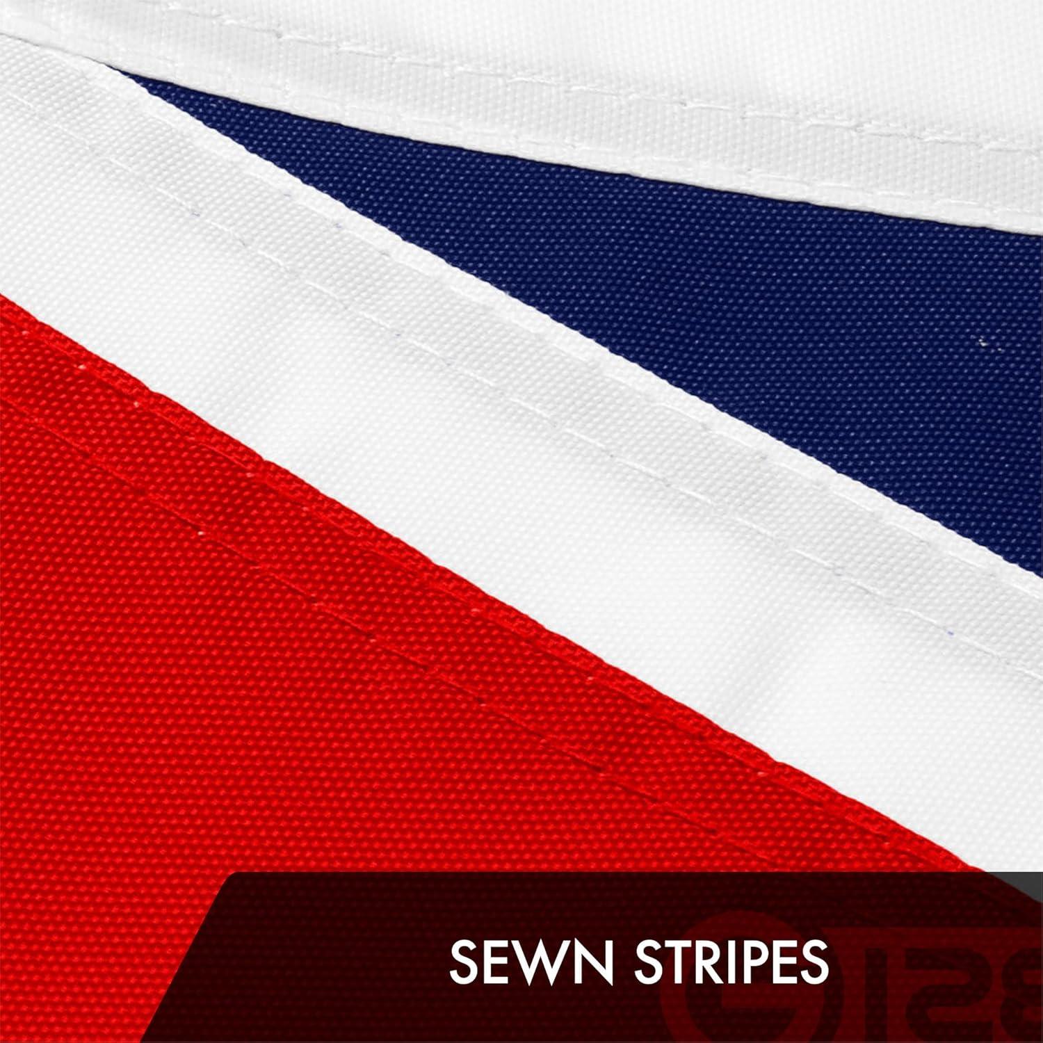 G128 UK United Kingdom Flag | 3x5 Ft | ToughWeave Series Stitched 300D Polyester | Country Flag, Sewn Together, Indoor/Outdoor, Brass Grommets