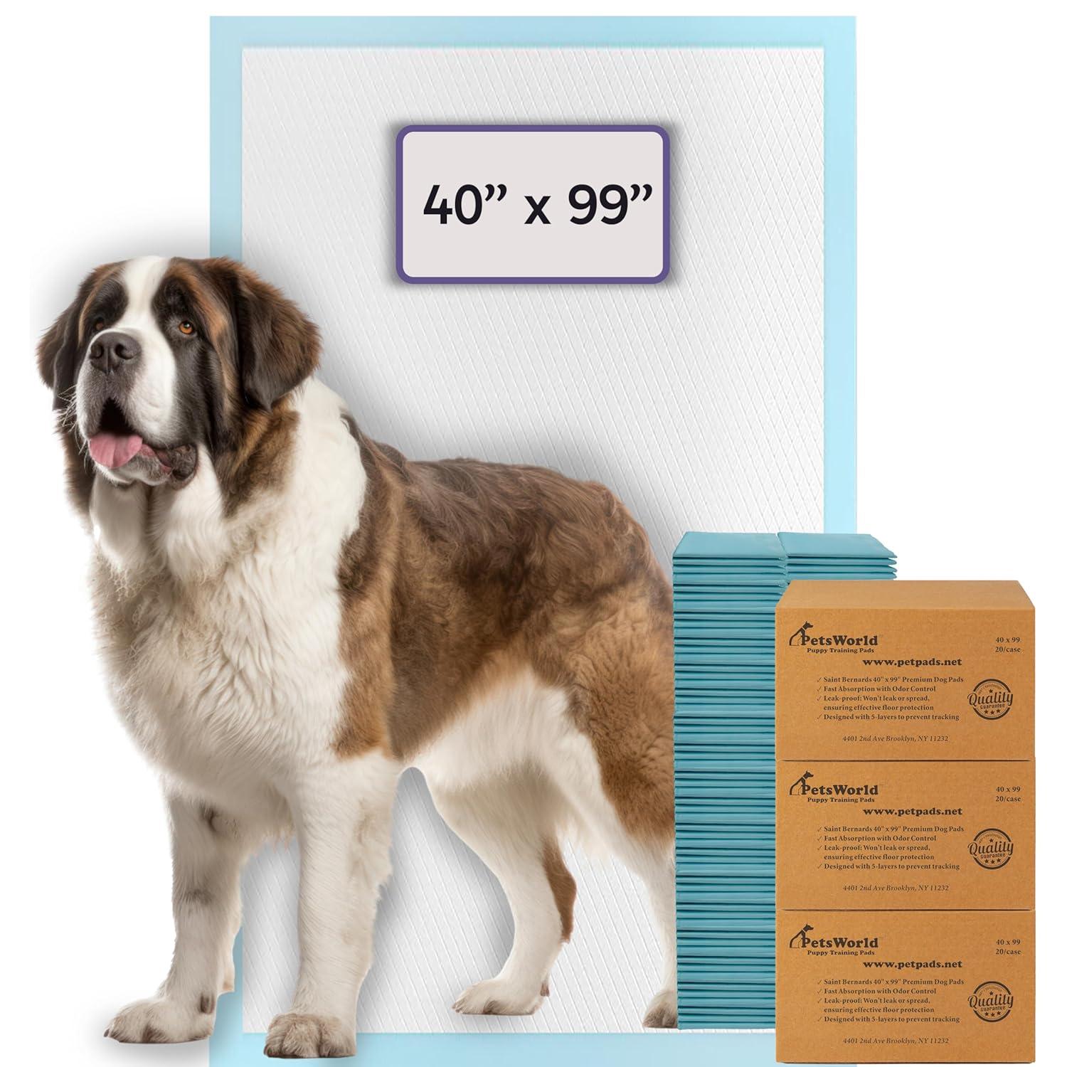 Gigantic Blue Dog Pee Pads with Adhesive Backing