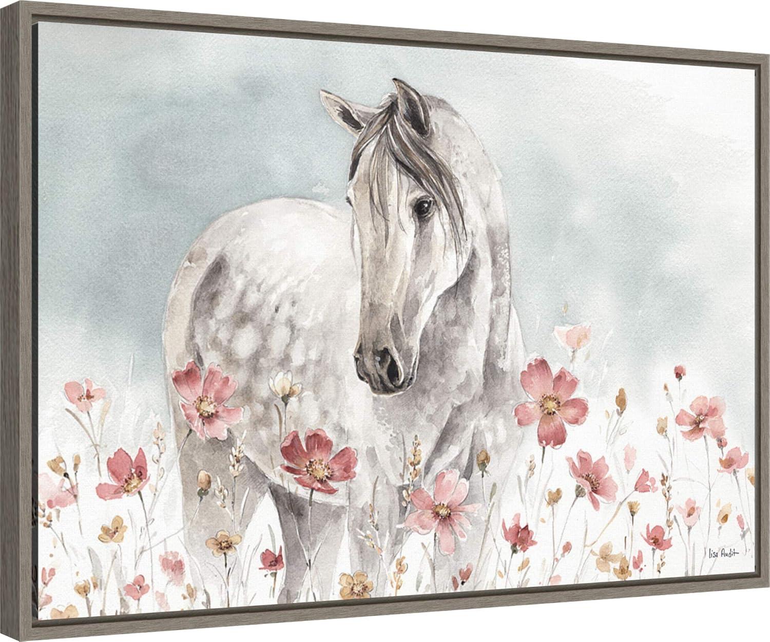 Amanti Art Wild Horses I by Lisa Audit Canvas Wall Art Print Framed 23-in. x 16-in.