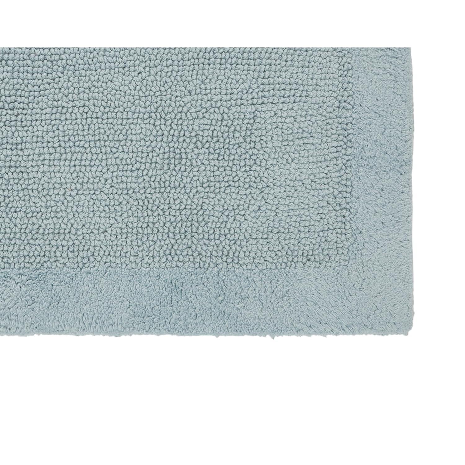 Better Trends Edge 100% Cotton Tufted Reversible Bath Rug 21" x 34" Rectangle - Gray