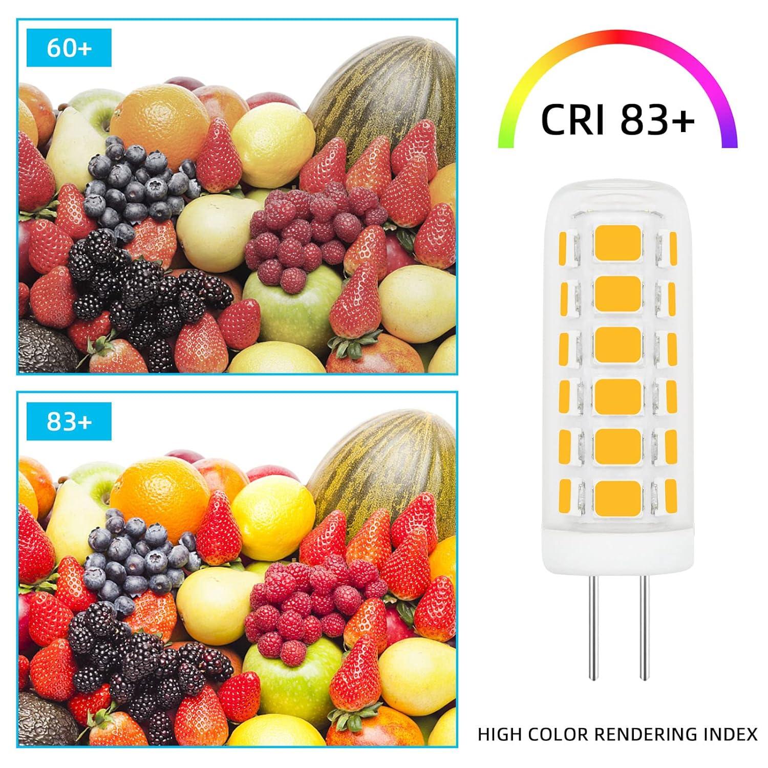 G4 LED Bulb 120V Bi-Pin Base, 3W Soft Warm White 3000K, Replaces 30W-35W Halogen for Under Cabinet, Ceiling, Wall, and Puck Lights
