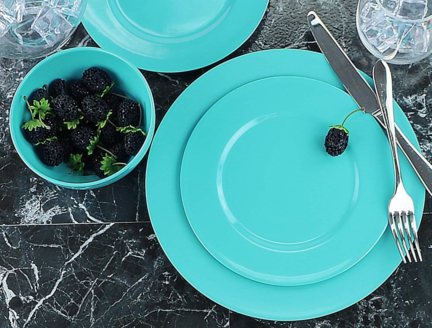 Calypso Basics, 6pc Melamine Salad Plate Set, Turquoise