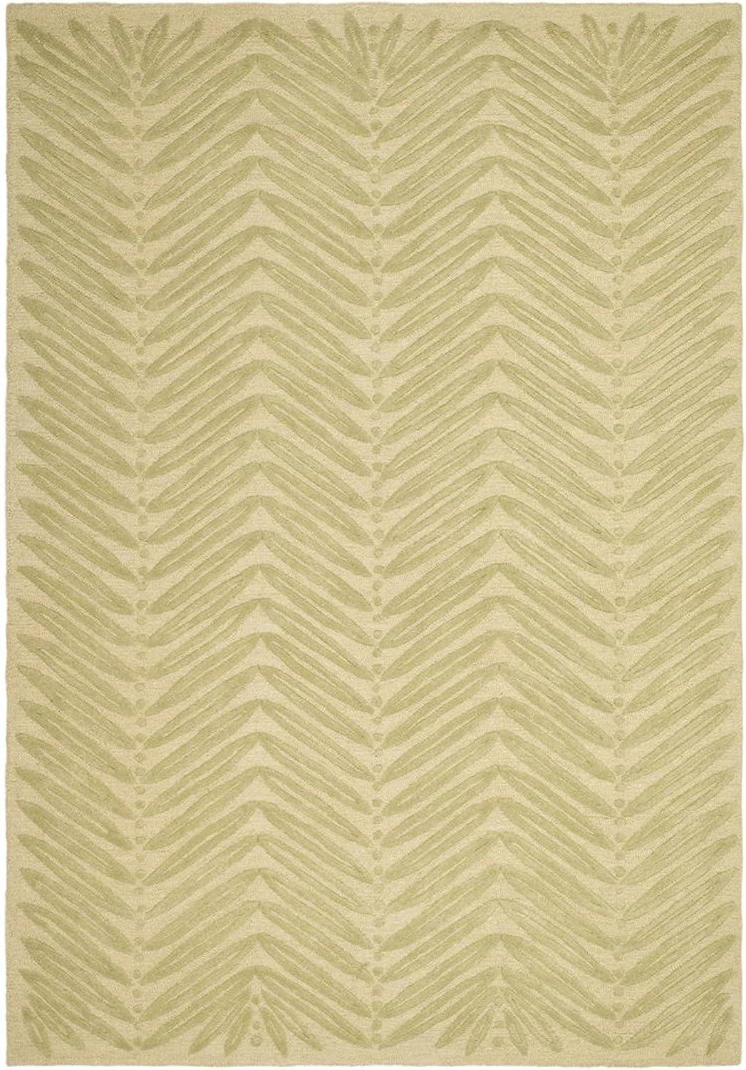 SAFAVIEH Martha Stewart Urban Chevron Floral Area Rug, Milk Pail Green, 2'6" x 4'3"