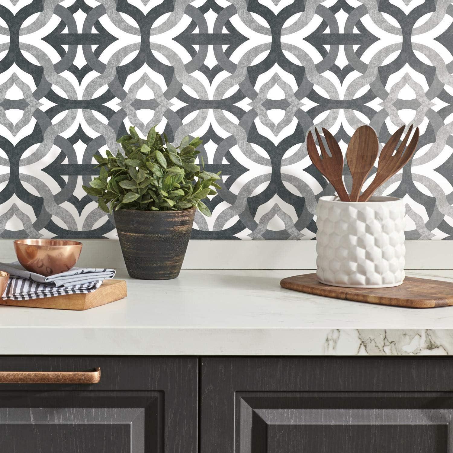 Waverly Peel & Stick Geometric Roll
