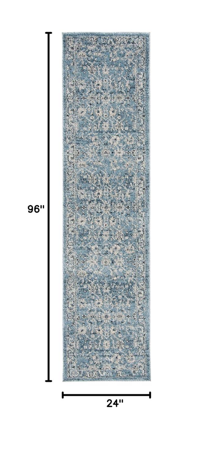 Charleston CHL413 Loomed Indoor Runner Rug - Navy/Light Grey - 2'x8' - Safavieh