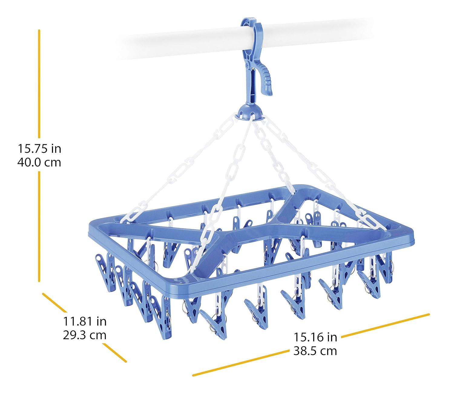 Whitmor Clip & Drip Laundry Hanger, 26 Clips