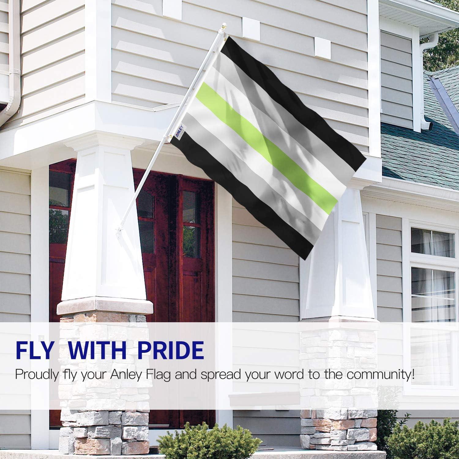 ANLEY Fly Breeze 3x5 Feet Agender Pride Flag - Agender Pride Flag with Brass Grommets 3 X 5 Ft