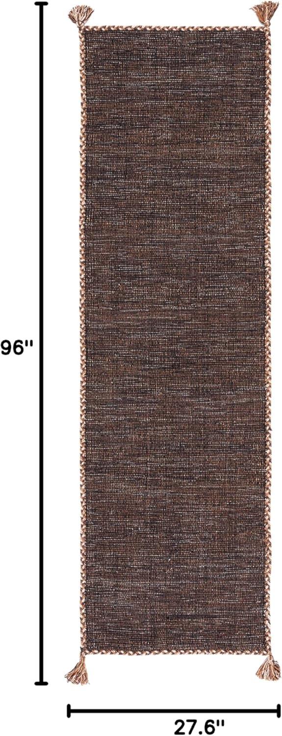 Montauk MTK150 Hand Woven Indoor Runner Rug - Brown/Black - 2'3"x8' - Safavieh