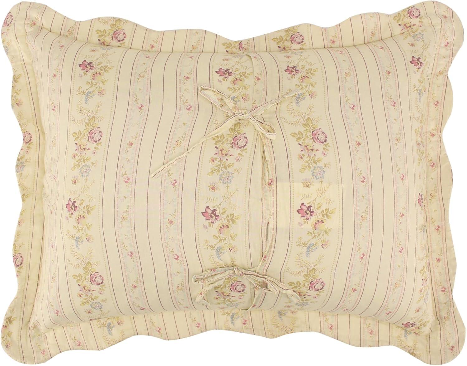 Global Trends Antique Rose Quilted Pillow Sham