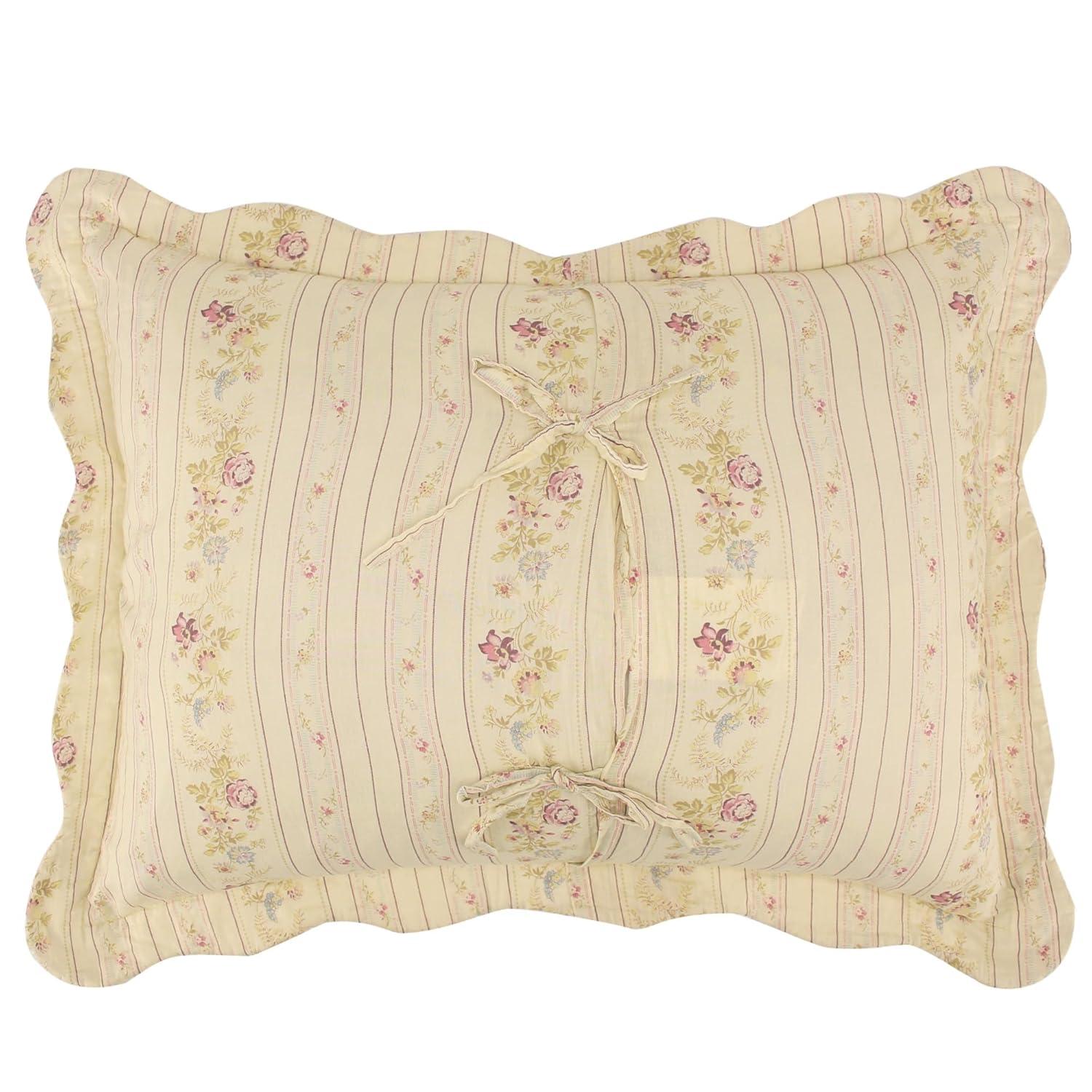 Antique Rose Cotton Reversible Quilt Set