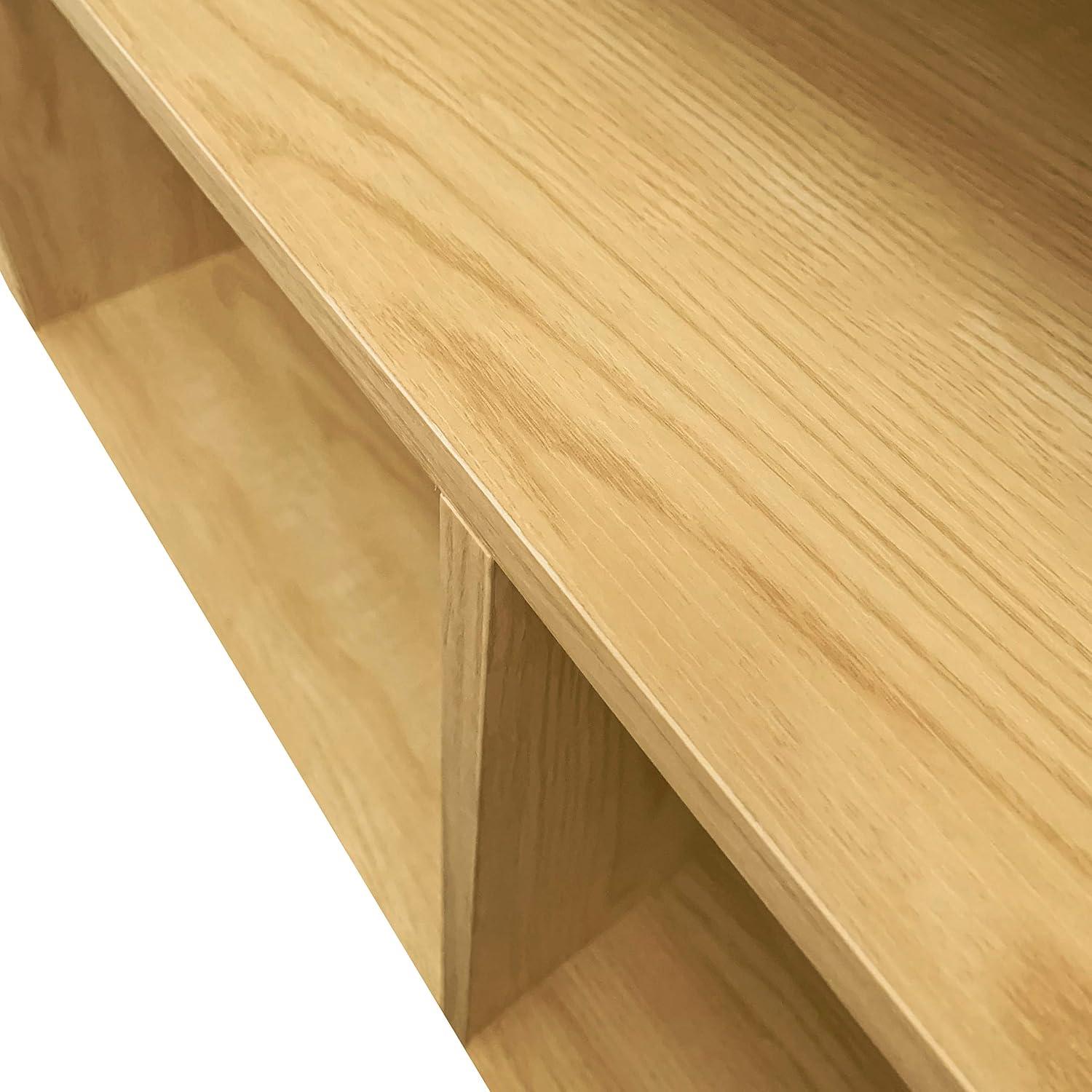 L Shaped Desk Oak - Techni Mobili