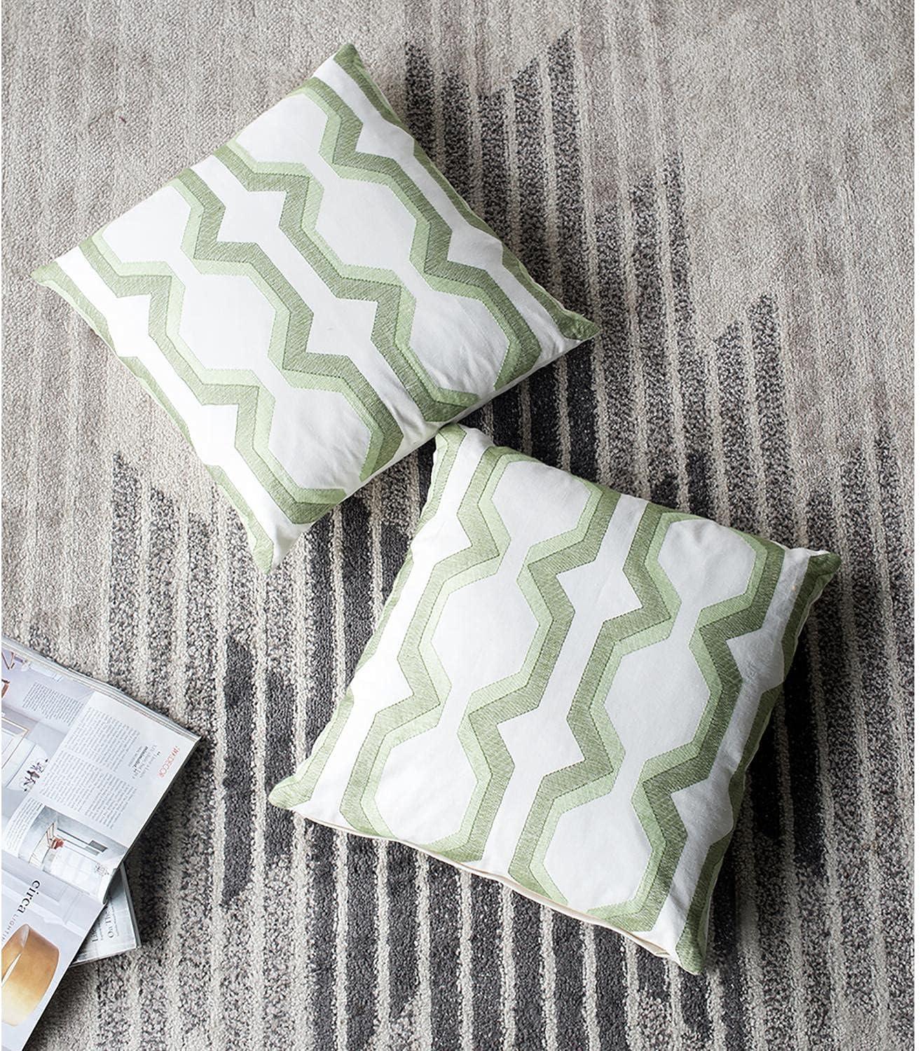 Geometric Cotton Blend Throw Pillow