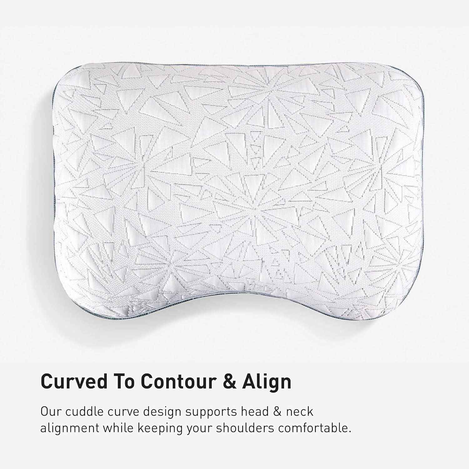 Bedgear Bedgear Storm Cuddle Curve Performance Cooling Pillow for Side Sleepers- Medium Firmness