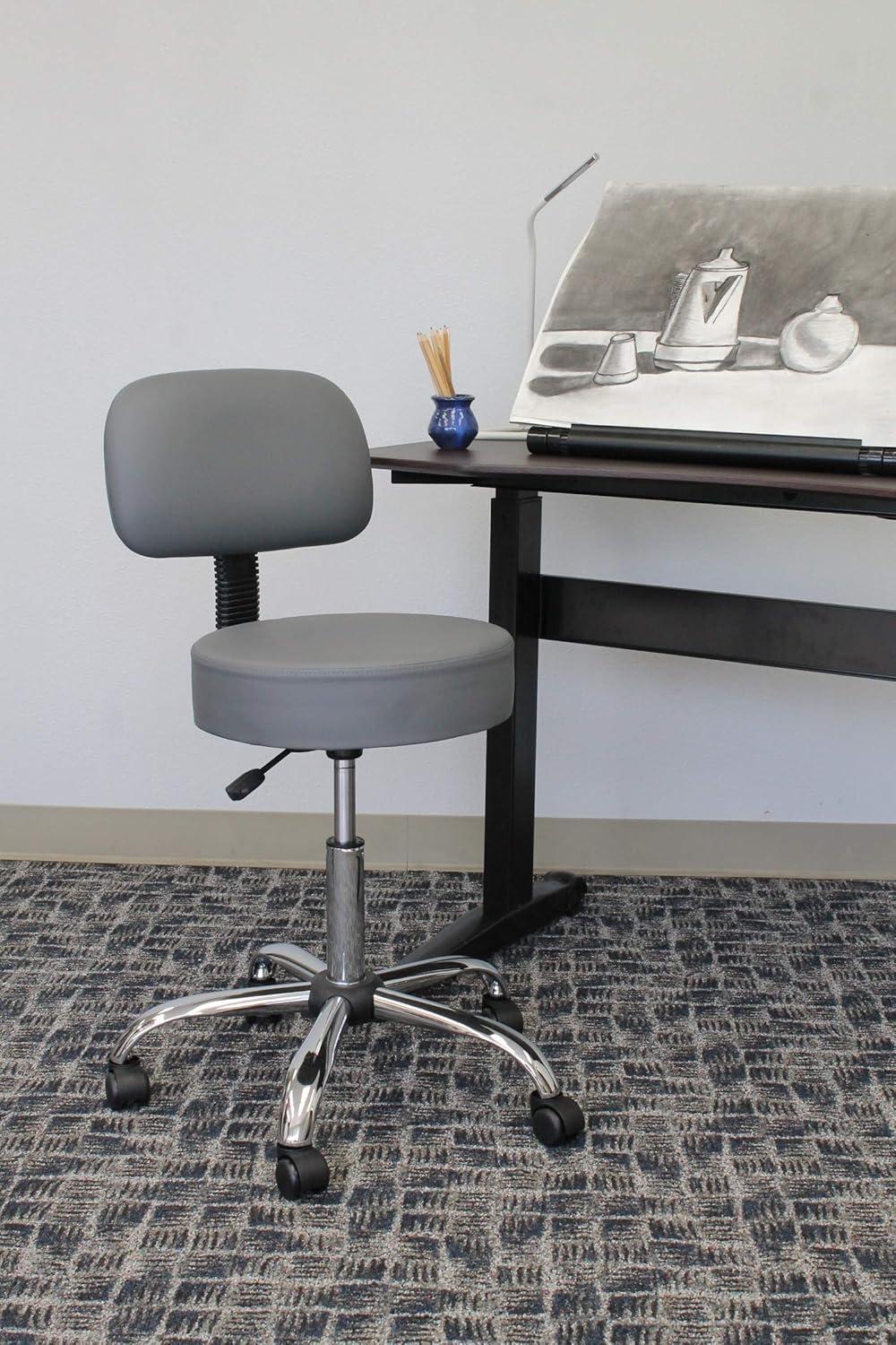 Medical Stool with Back Cushion - Boss Office Products