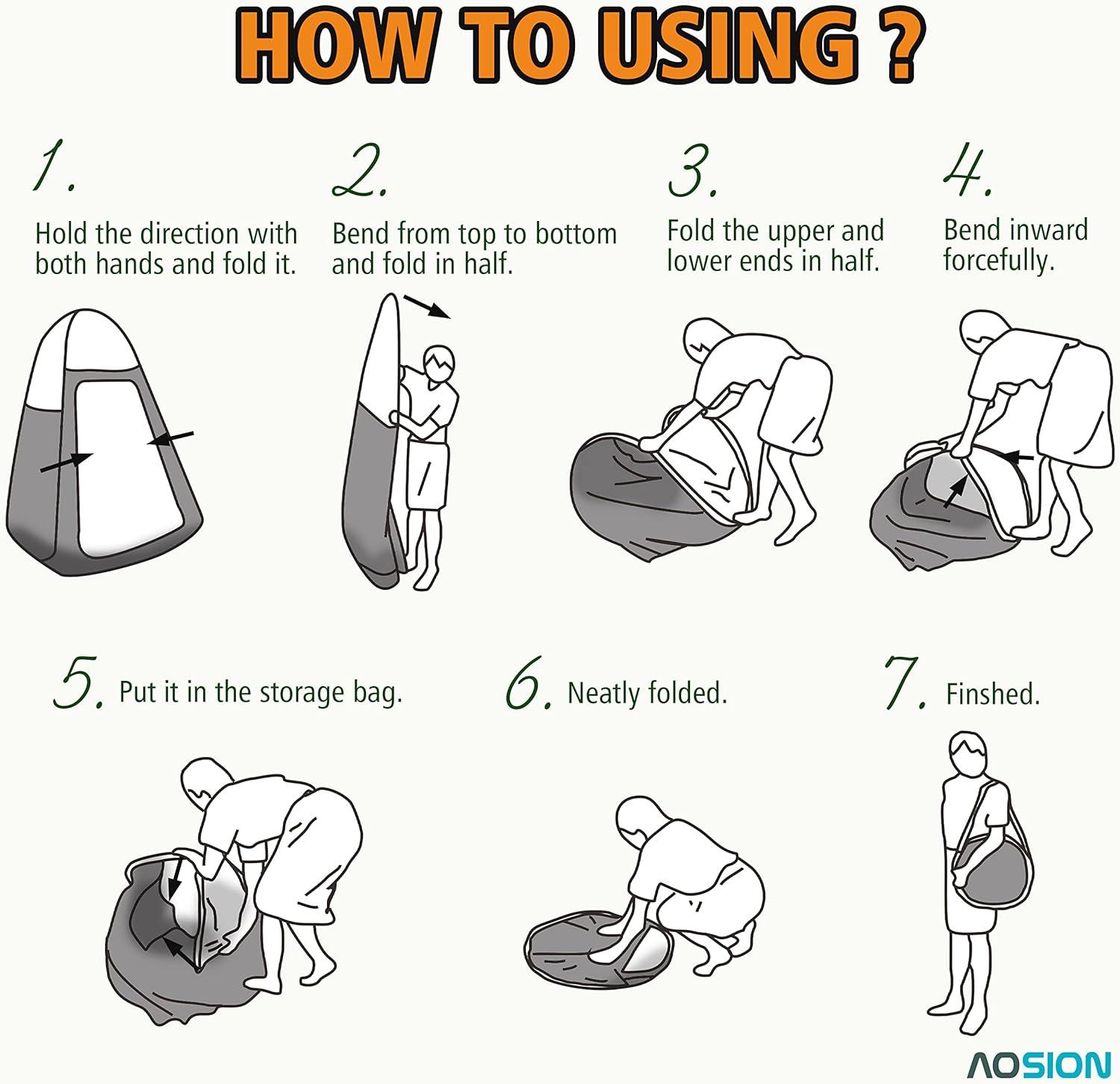 Pop Up Shower Camping Tent, Outdoor Privacy Camp Toilet Tent, Portable Dressing Room with Carrying Bag, Bath Bag for Camping, Hiking