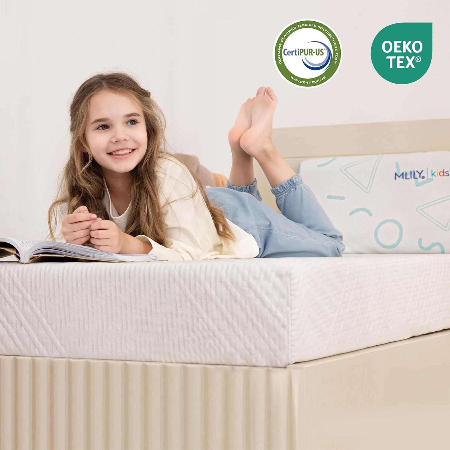 MLILY Twin Mattress in a Box, 6 inch Mattresses for Kids Bed Single Size Daybed Individual Bunk, Memory Foam Medium Firm