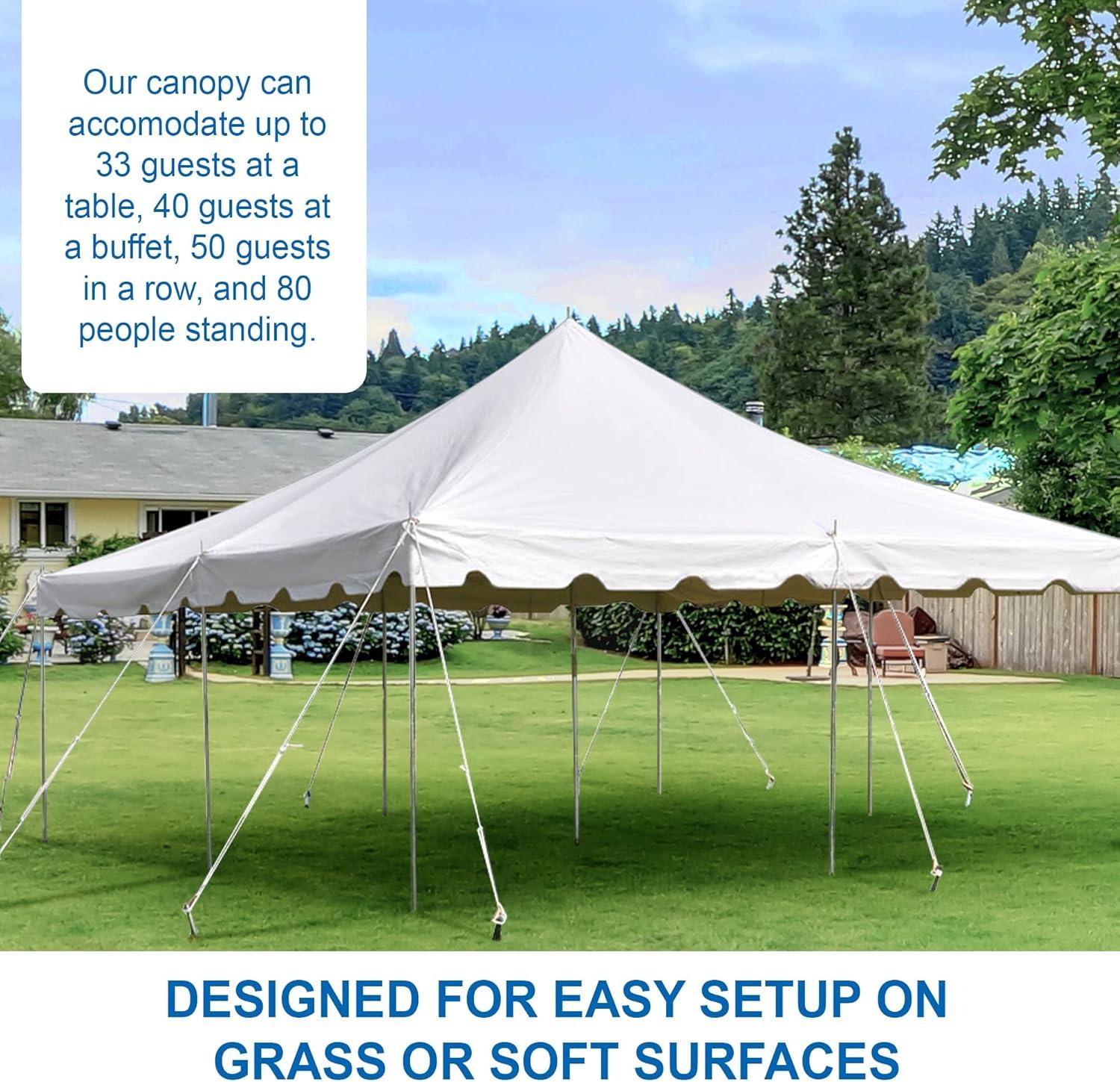 Party Tents Direct 20' x 20' Weekender Pole Party Tent with Sidewalls, Red | Wayfair