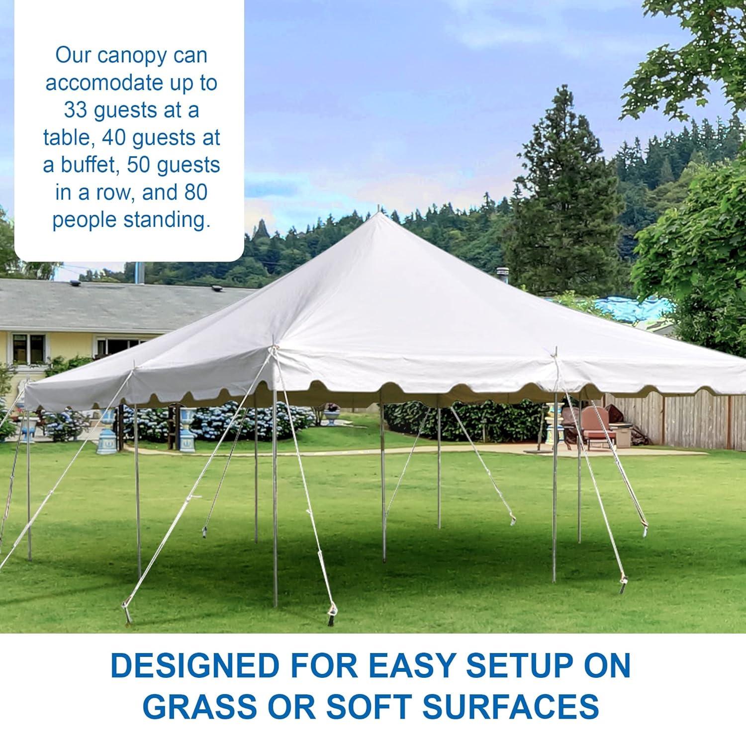 Party Tents Direct 20' x 20' Weekender Pole Party Tent with Sidewalls, Red | Wayfair