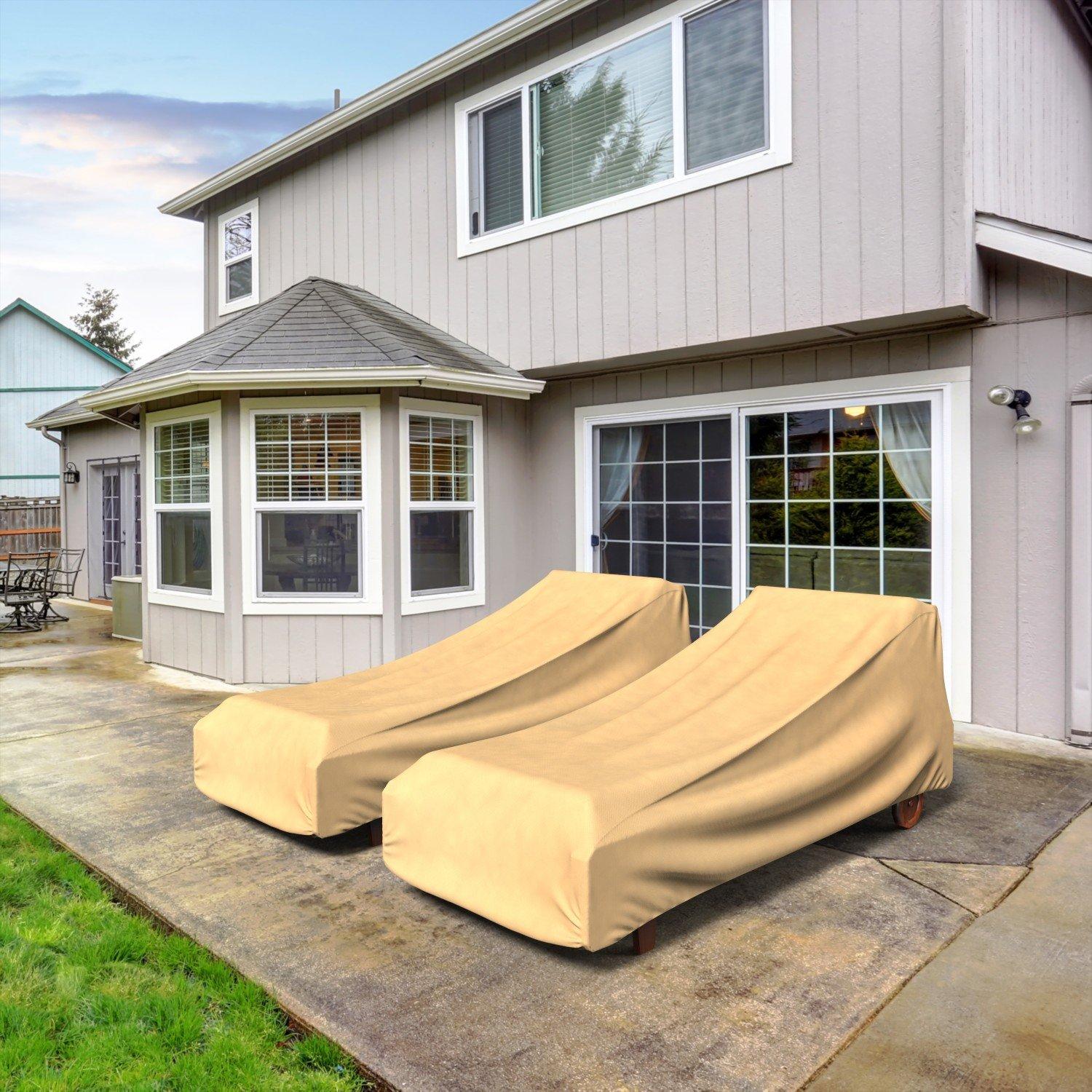 Budge Medium Nutmeg Patio Outdoor Chaise Cover, All-Seasons